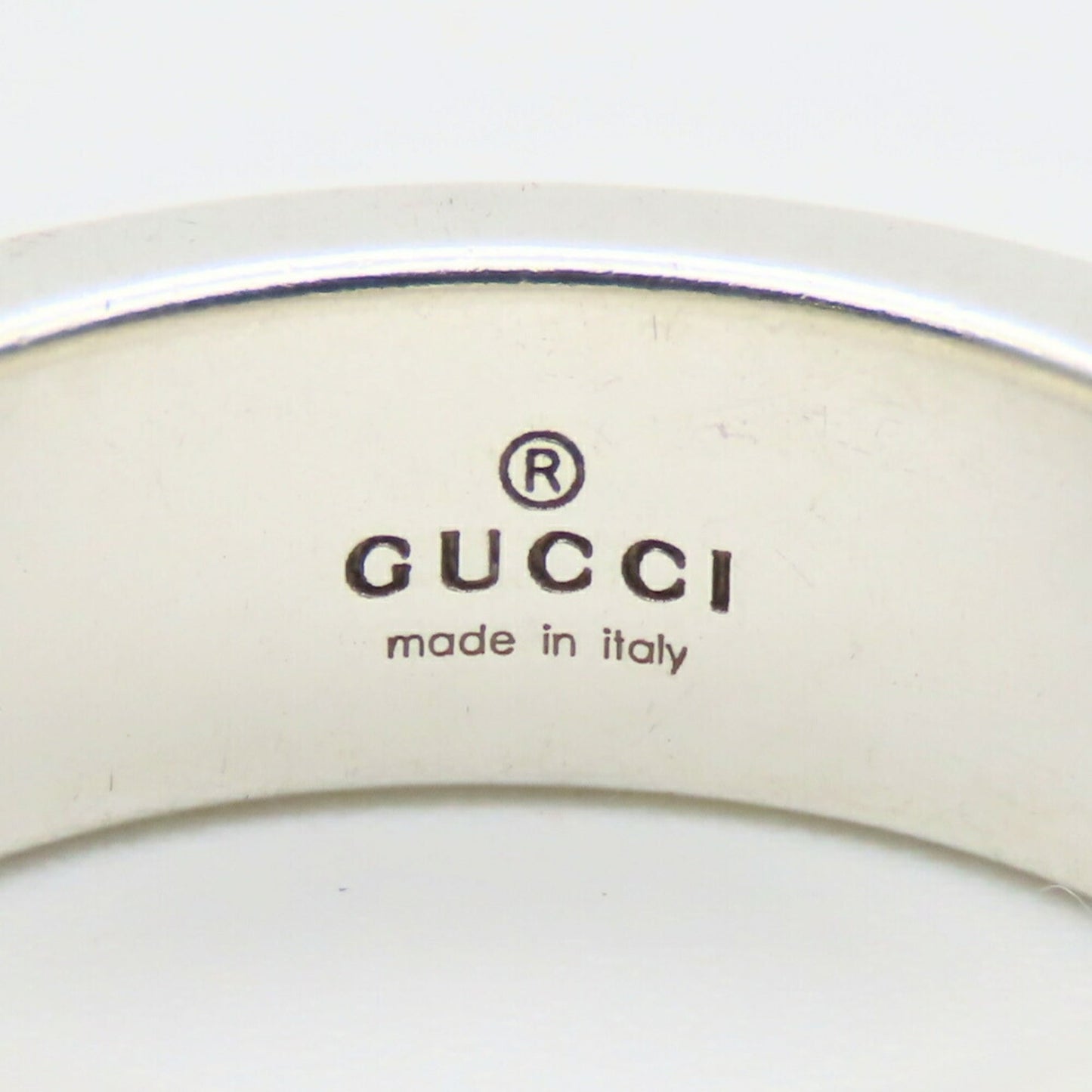 Gucci Silver Turquoise Enamel Silver 925 Band Ring ( )