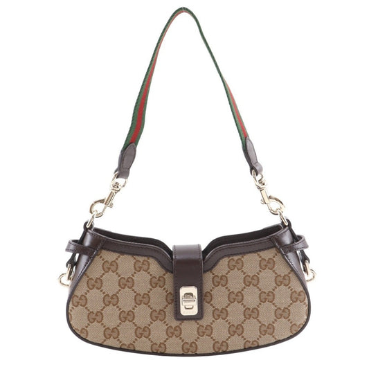 Gucci Brown Gg Canvas Shoulder Bag ( )
