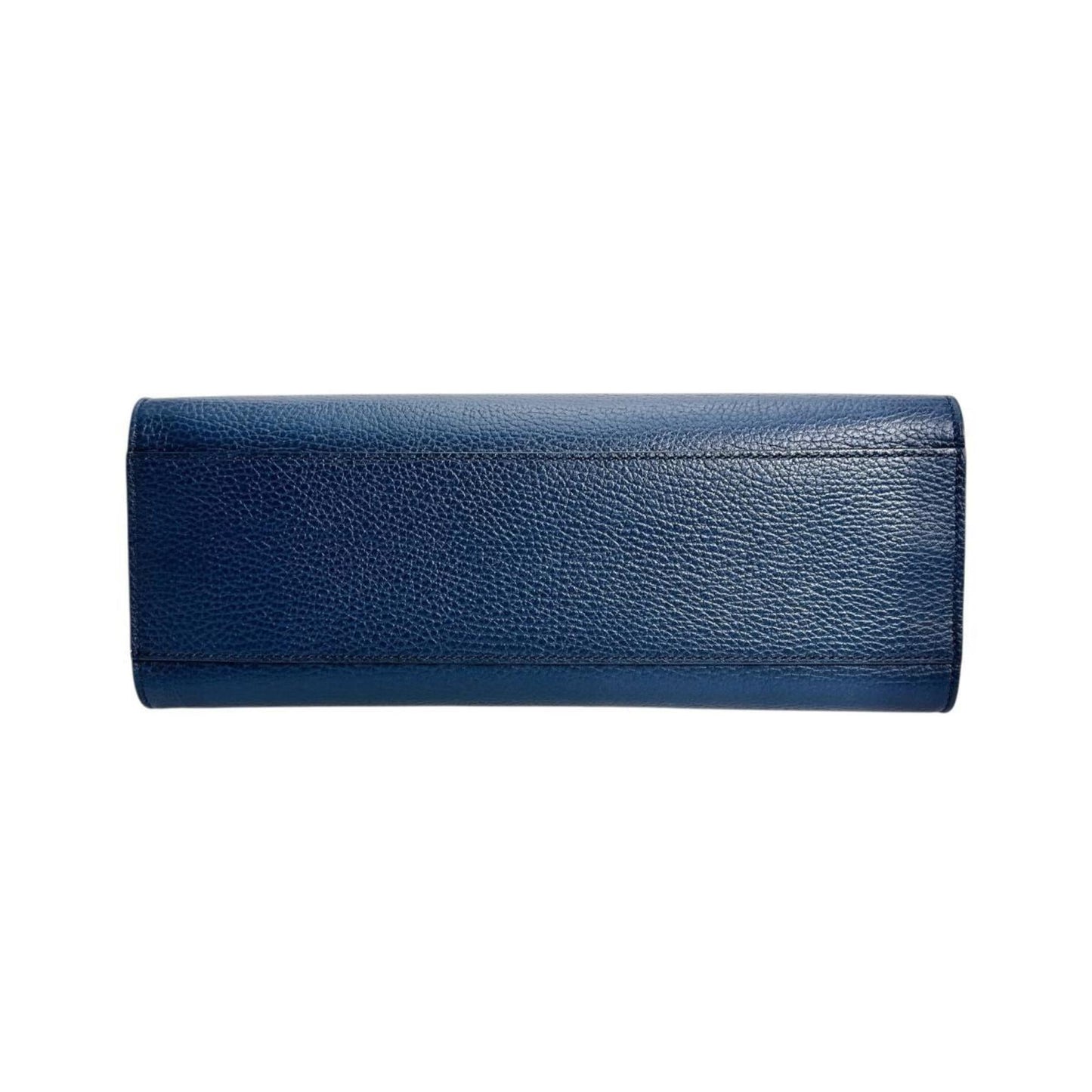 Gucci Blue Bamboo Leather Handbag ( )