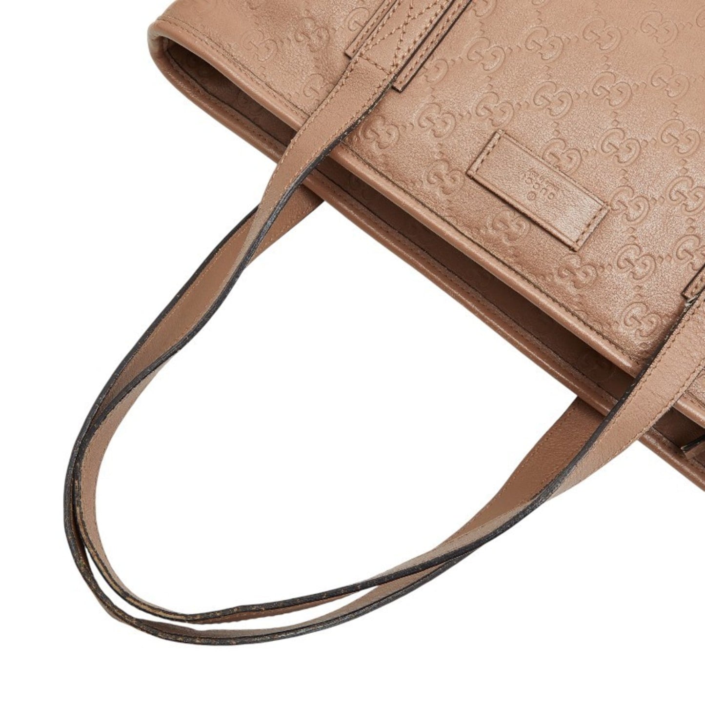 Gucci Beige Leather Handbag Tote Bag ( )