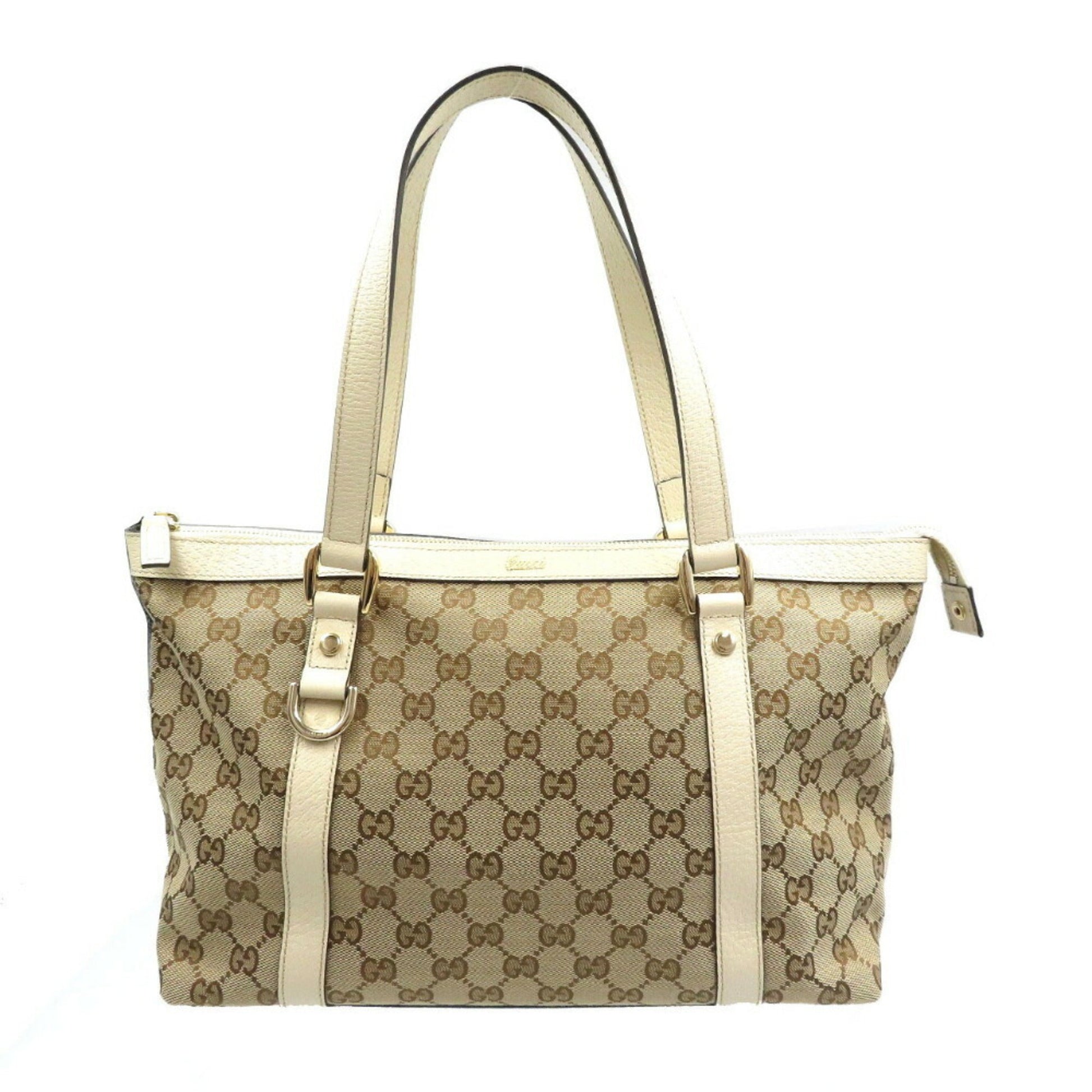 Gucci Leather Canvas Tote