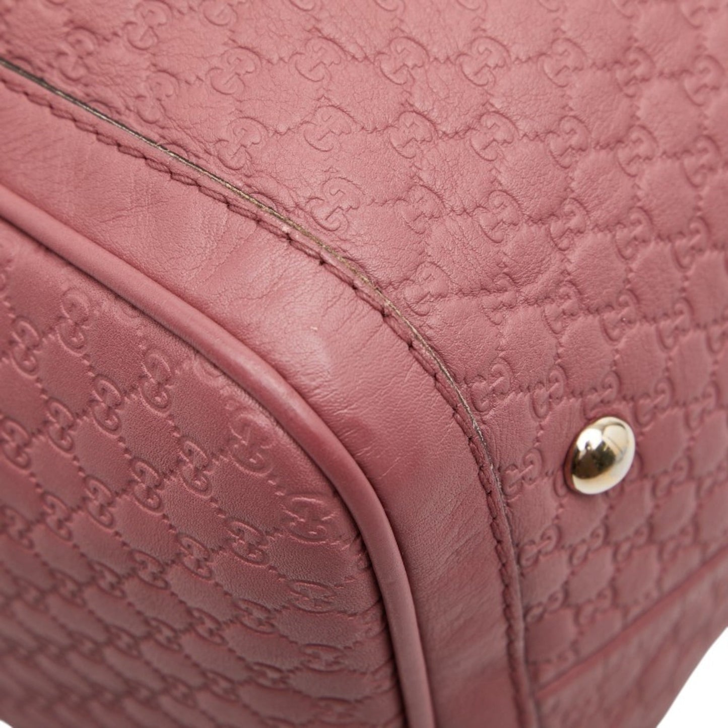 Gucci Pink Leather Boston Bag Shoulder Bag ( )