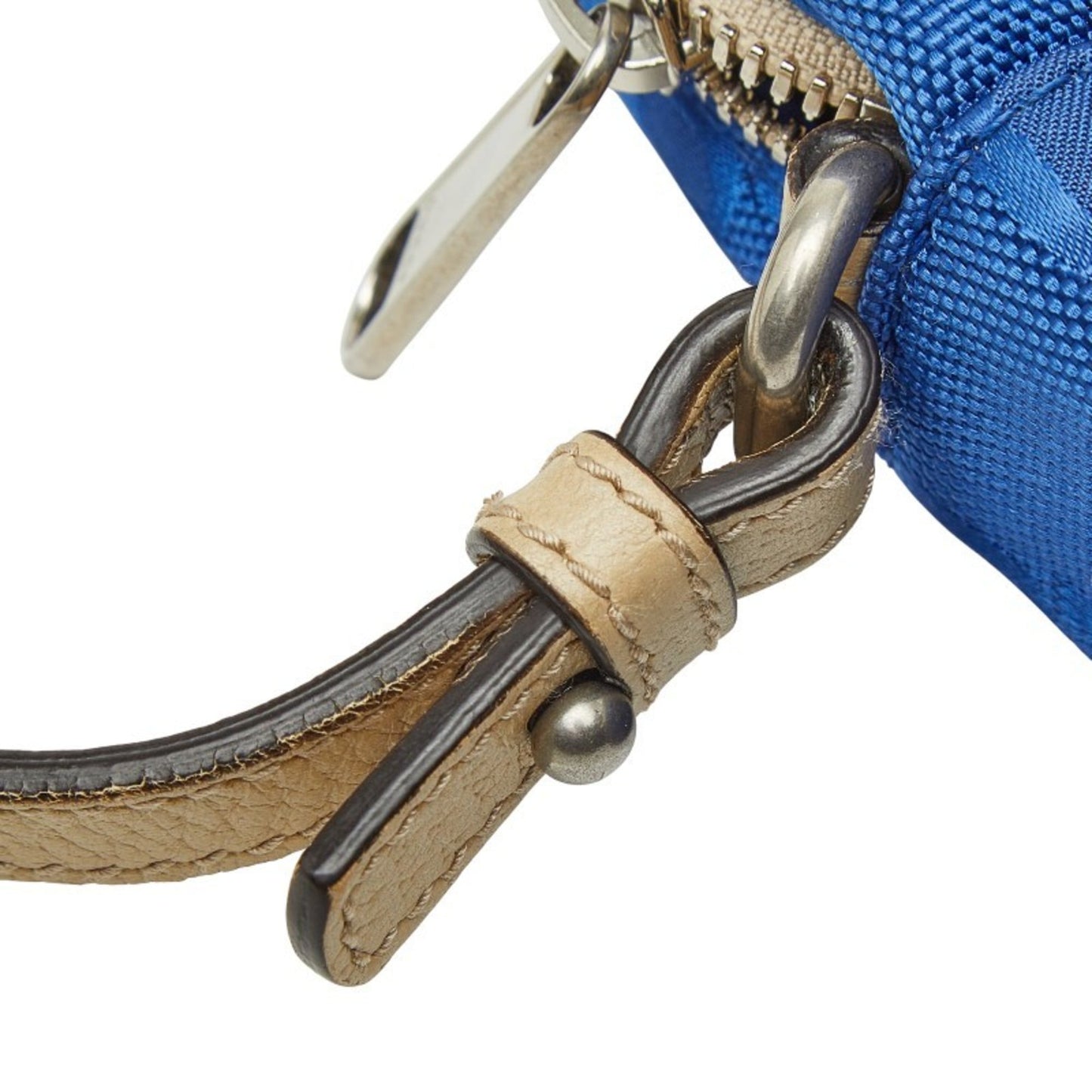 Gucci Blue Nylon Leather Handbag Shoulder Bag ( )