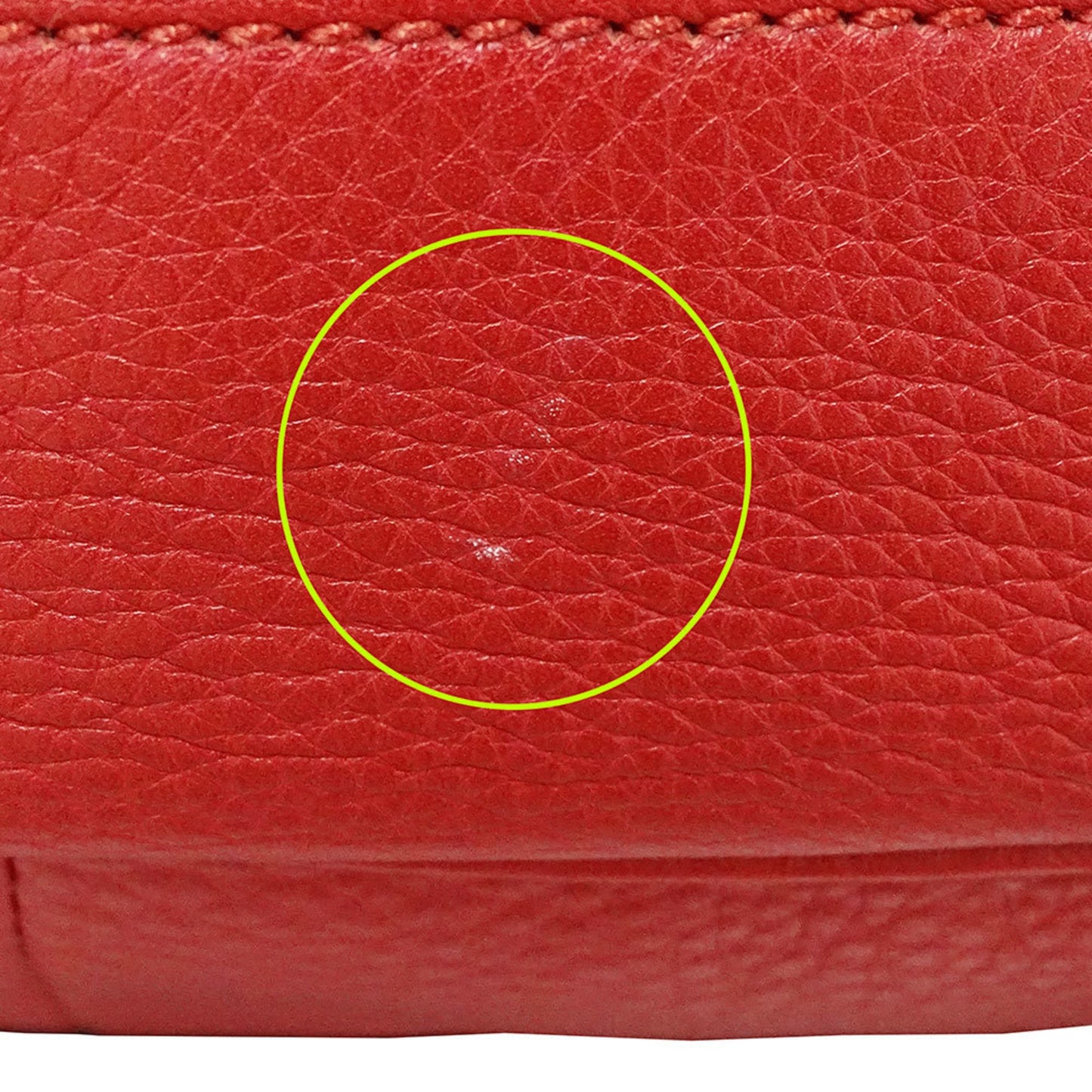Gucci Red Color Leather Handbag Shoulder Bag ( )