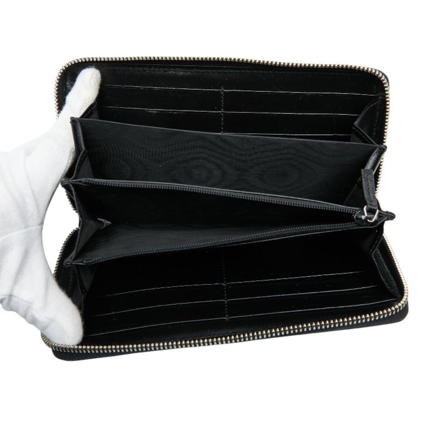 Gucci Black Leather Long Wallet (Bi-Fold) ( )