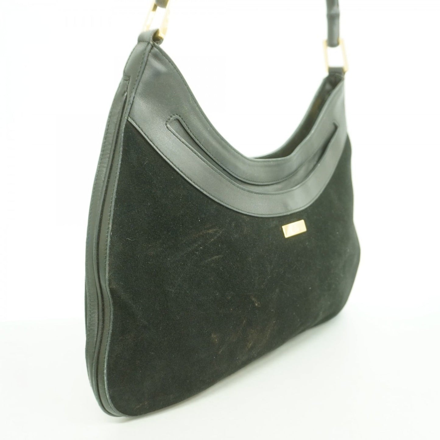 Gucci Black Suede Shoulder Bag ( )