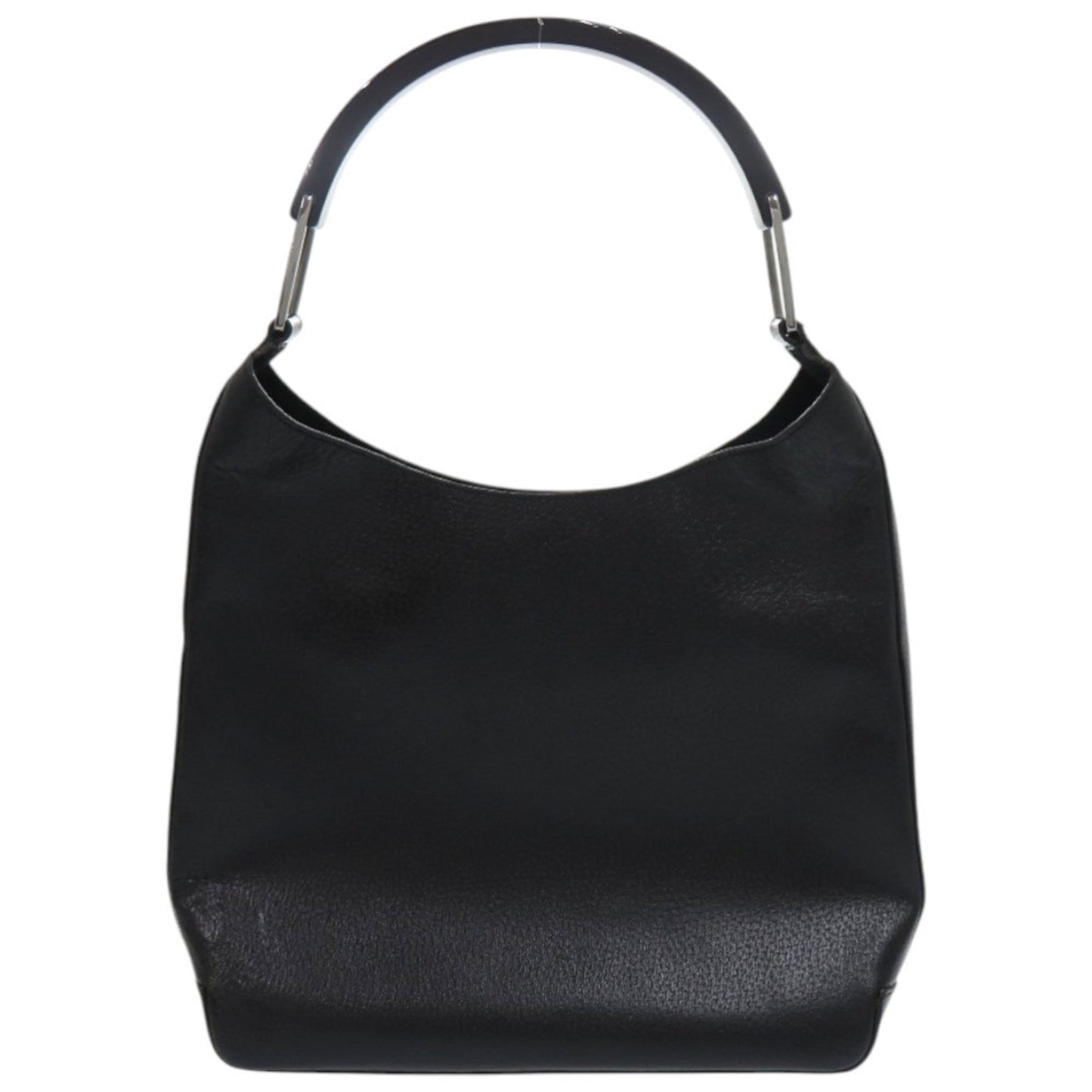 Gucci Black Suede Plastic Leather Shoulder Bag ( )
