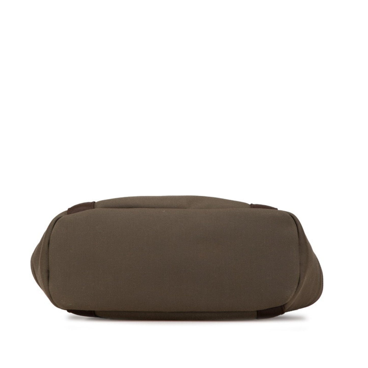 Hermes Green Khaki Canvas Shoulder Bag Tote Bag ( )