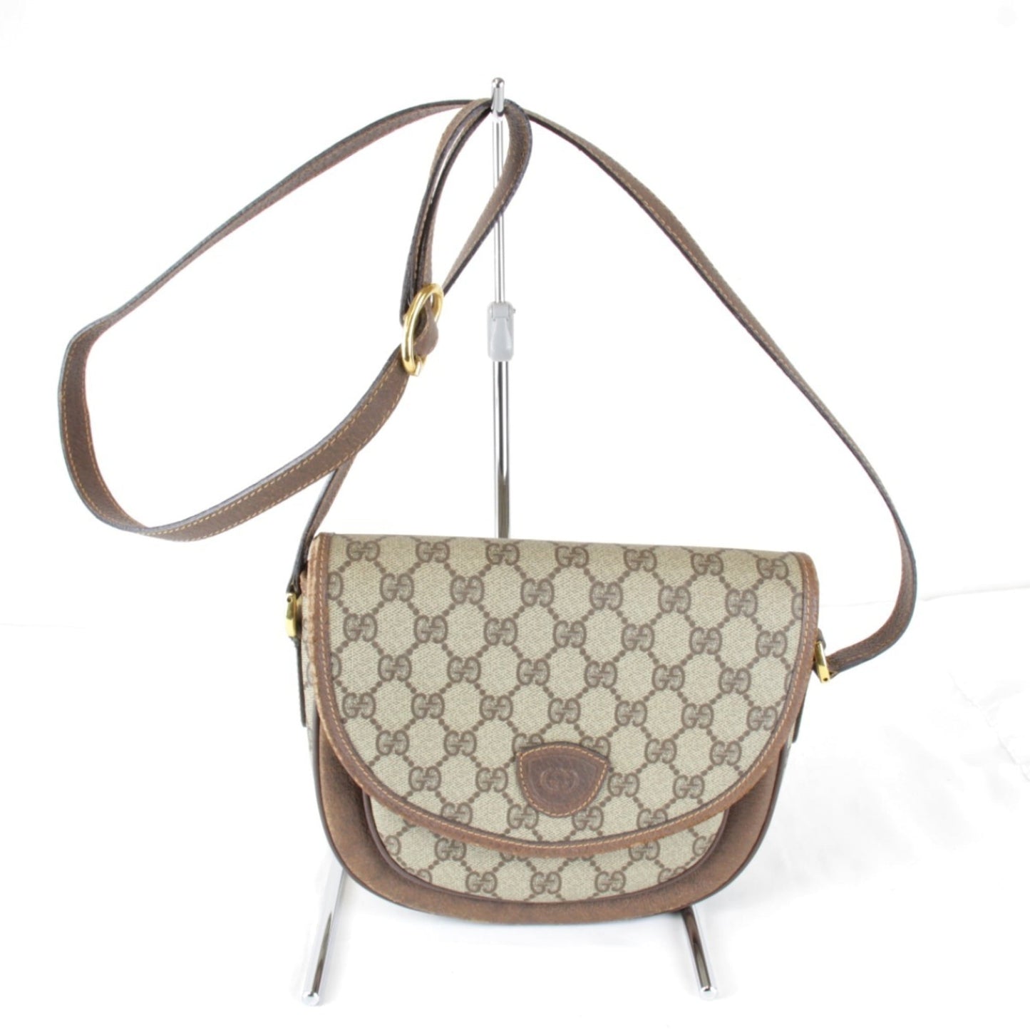 Gucci Brown Gg Supreme Shoulder Bag ( )