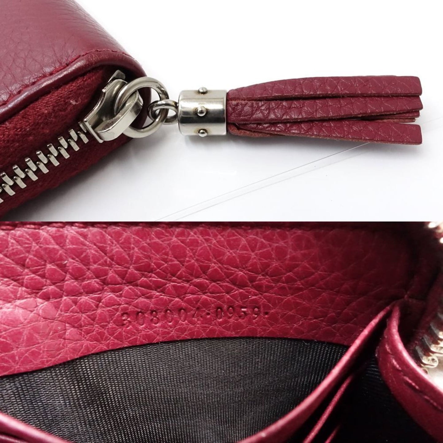 Gucci Soho Bordeaux Leather Long Wallet (Bi-Fold) ( )