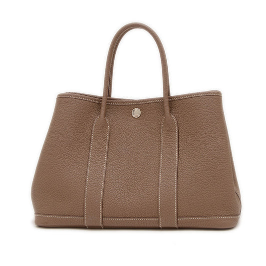 Hermes Garden Etoupe Gray Negonda Leather Tote Bag ( )