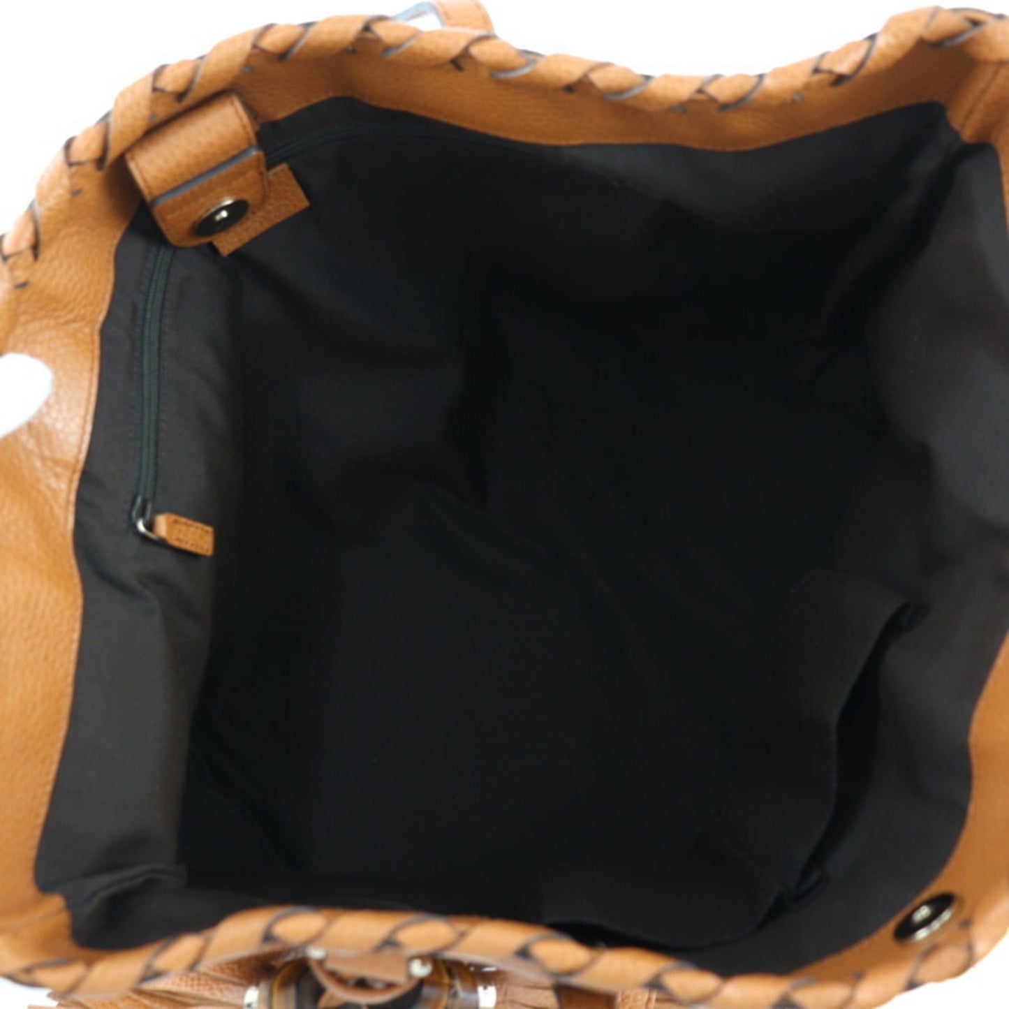 Gucci Brown Leather Handbag Shoulder Bag Tote Bag ( )
