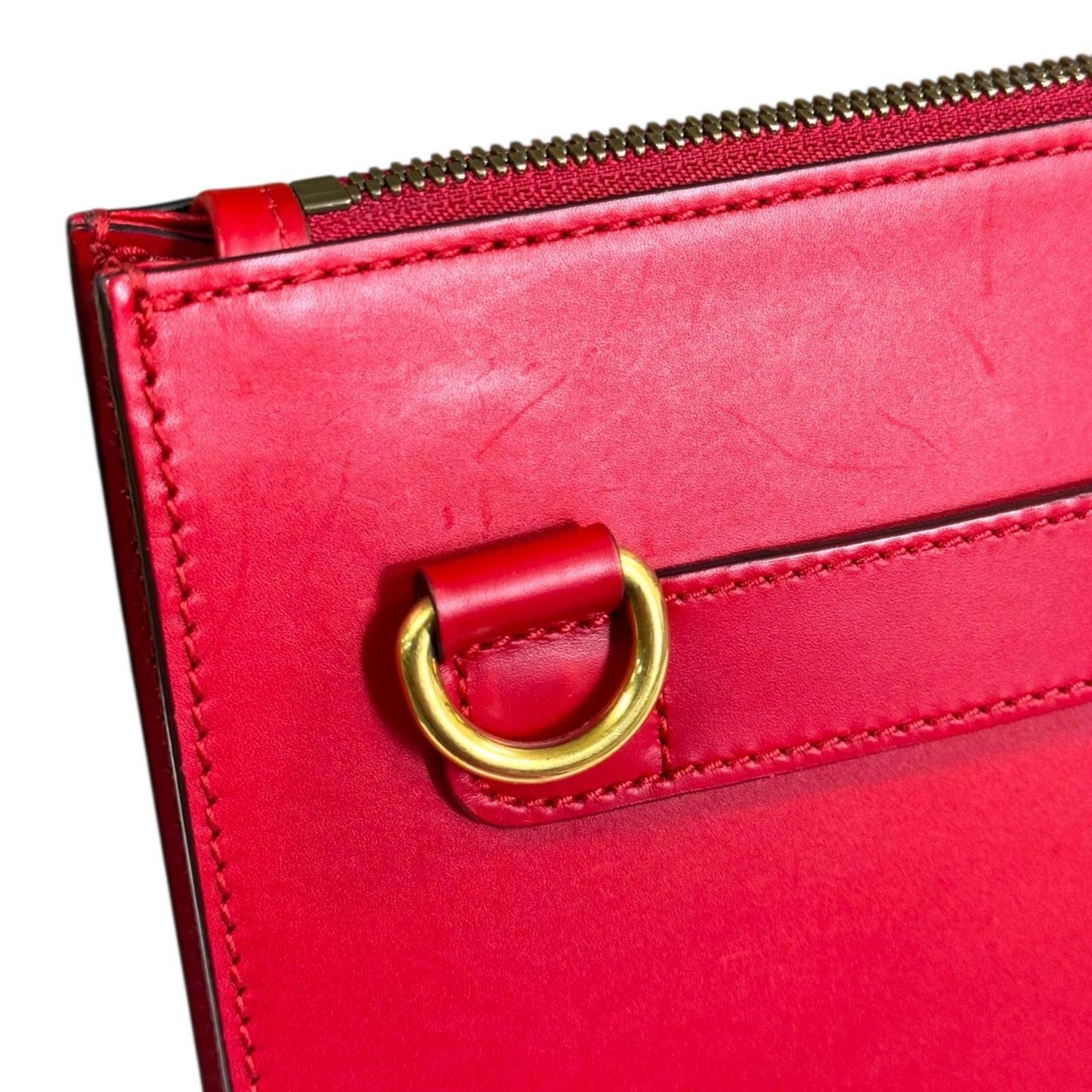 Gucci Red Color Leather Shoulder Bag ( )