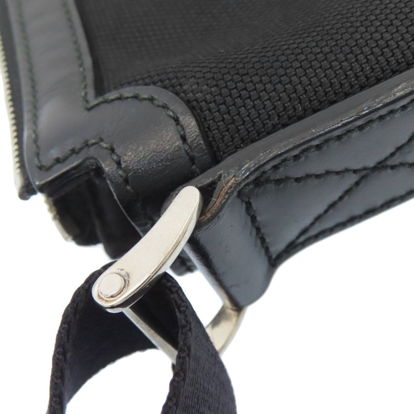 Gucci Sherry Line Black Canvas Shoulder Bag ( )
