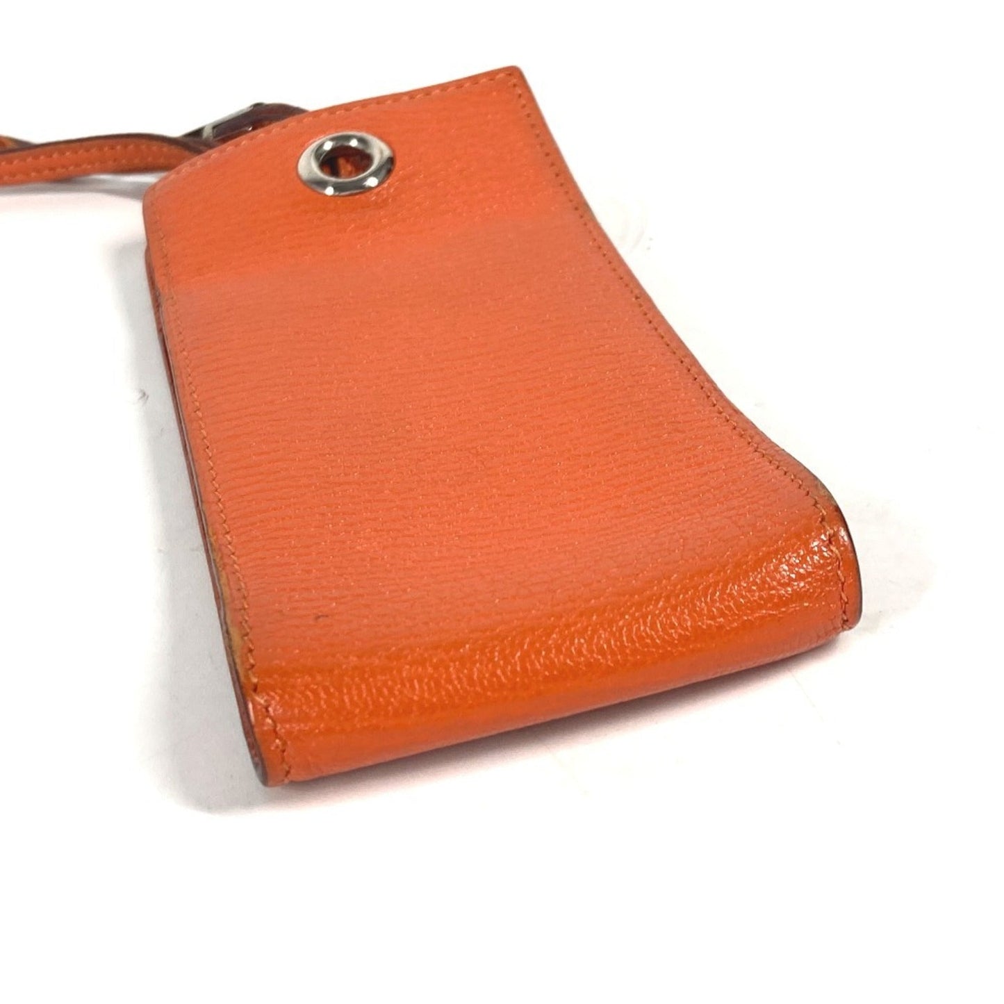 Hermes Orange Leather Pouch ( )
