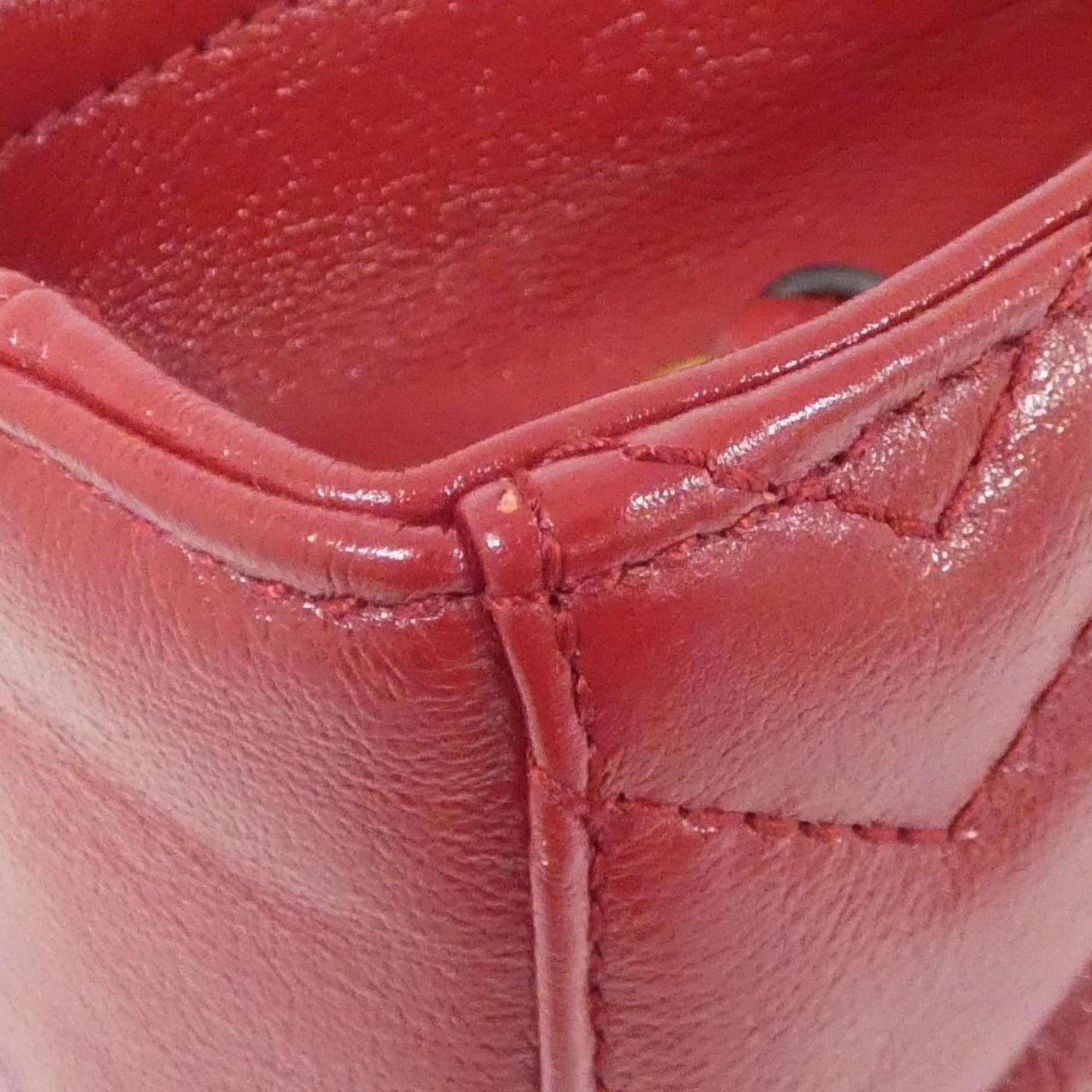 Gucci Red Color Leather Shoulder Bag ( )