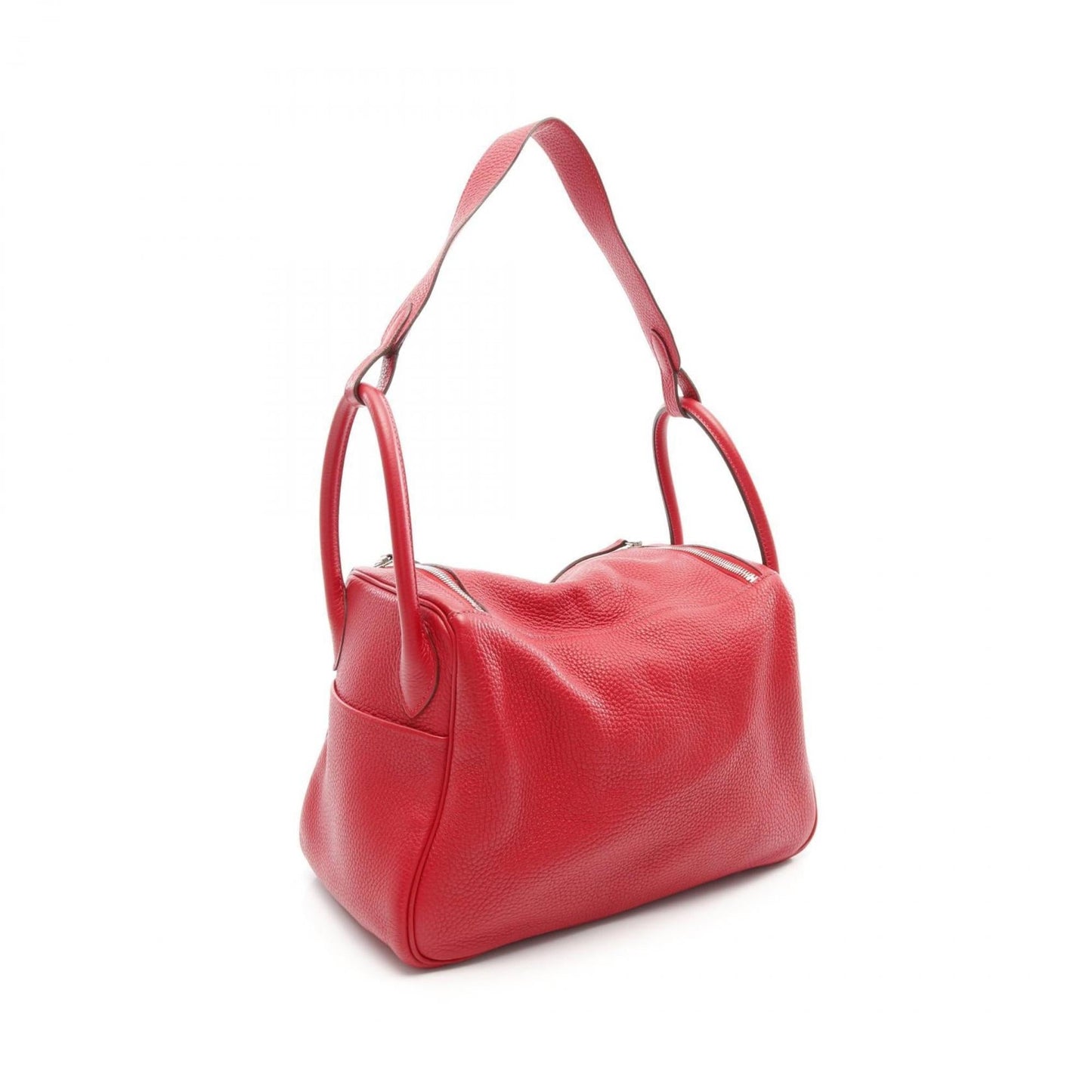 Hermes Lindy Red Color Taurillon Clemence Leather Shoulder Bag ( )