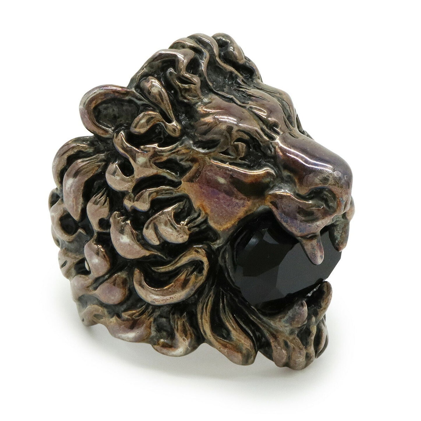 Gucci Pink Gold Black Band Ring ( )