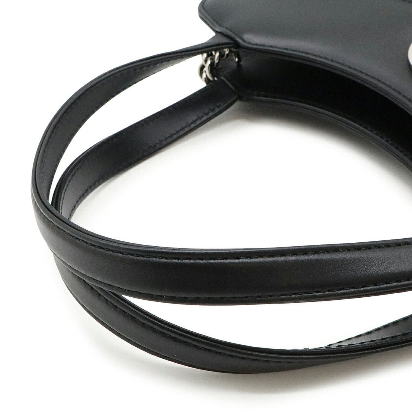 Gucci Black Leather Handbag Shoulder Bag Tote Bag ( )