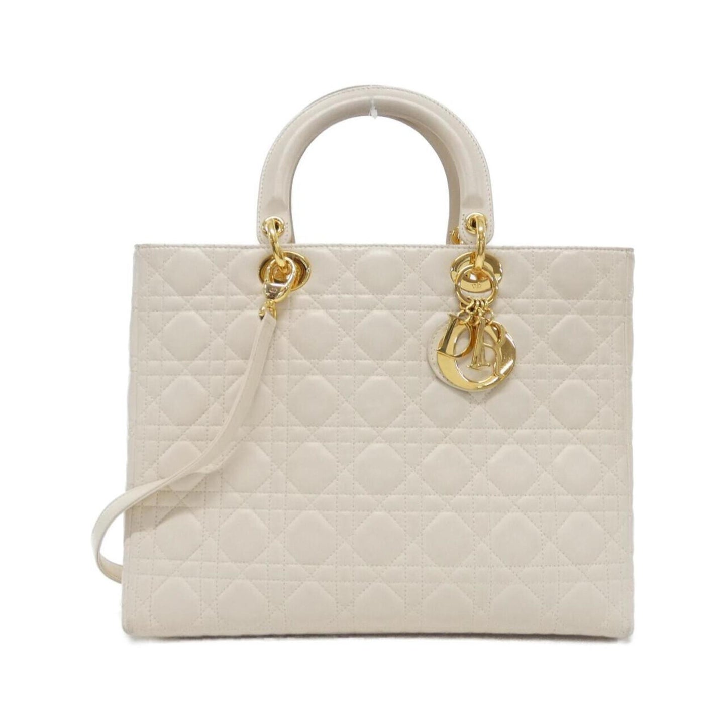Christian Dior Ivory Leather Handbag ()