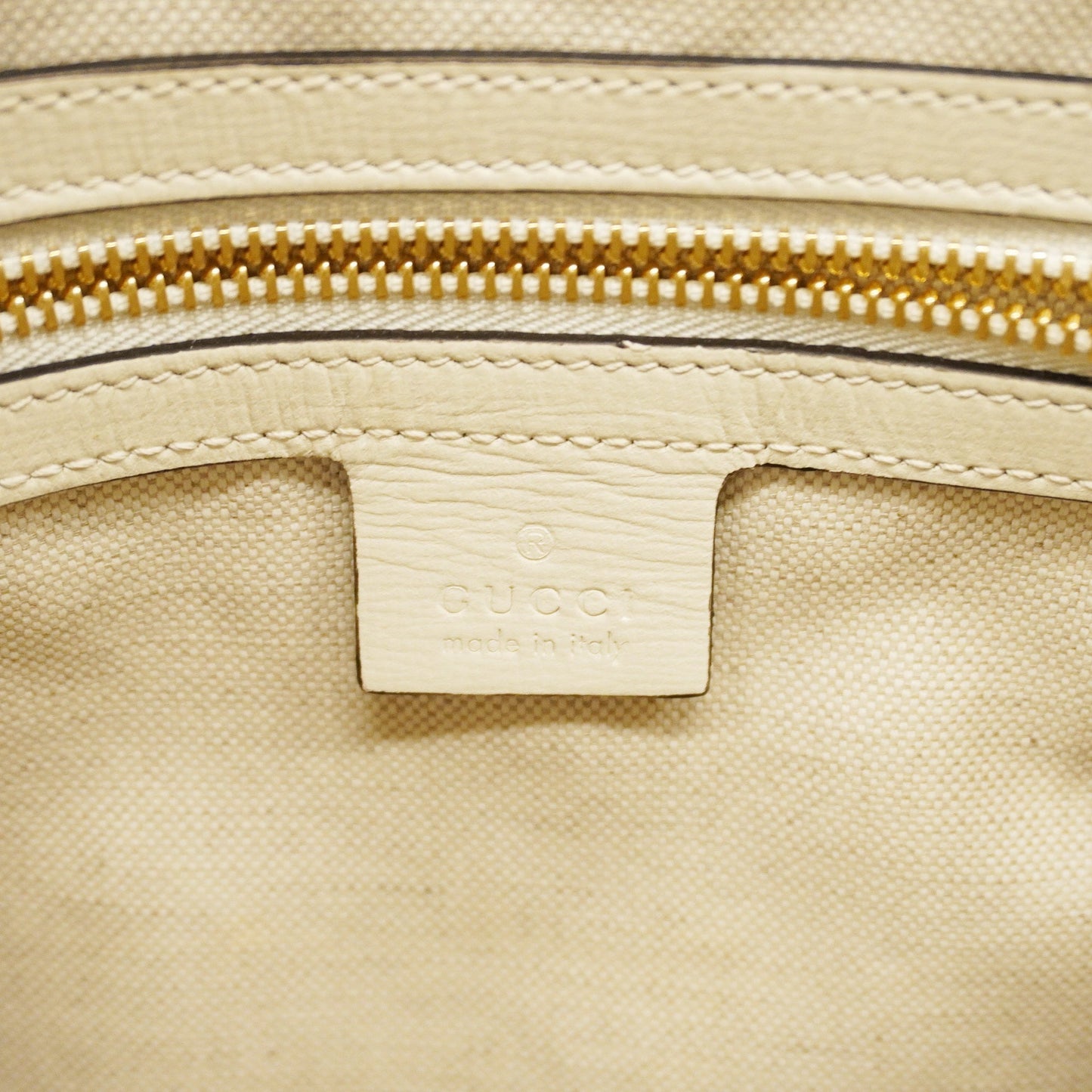 GUCCI Auth  Horsebit 2way Bag 621220 GG Supreme Beige,White