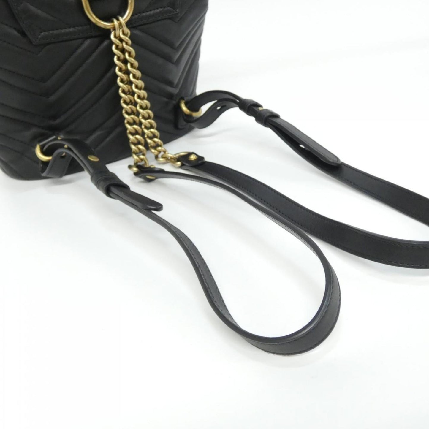 Gucci Black Leather Backpack ( )