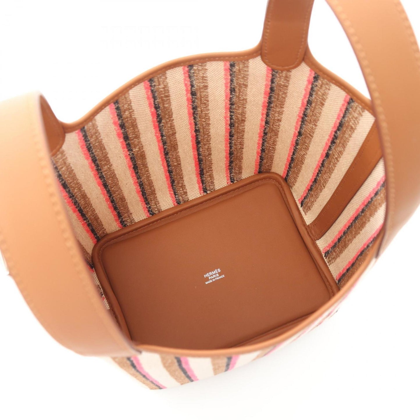 Hermes Brown Ivory Multi-Color Toile H Handbag ( )