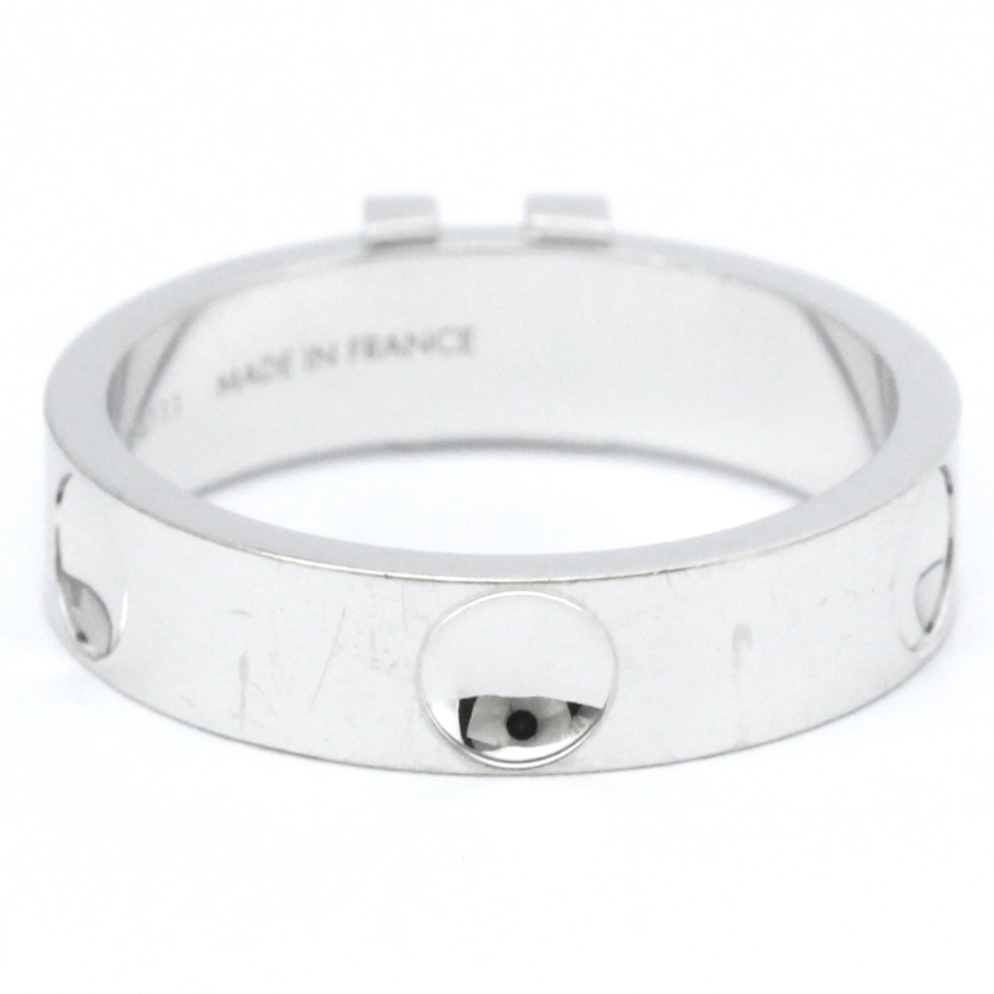 LOUIS VUITTON Berg Amplant Q9K98D White Gold [18K] Fashion No Stone Band Ring Silver