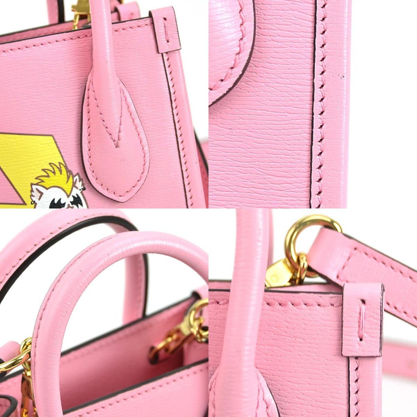 Gucci Pink Leather Handbag Shoulder Bag ( )