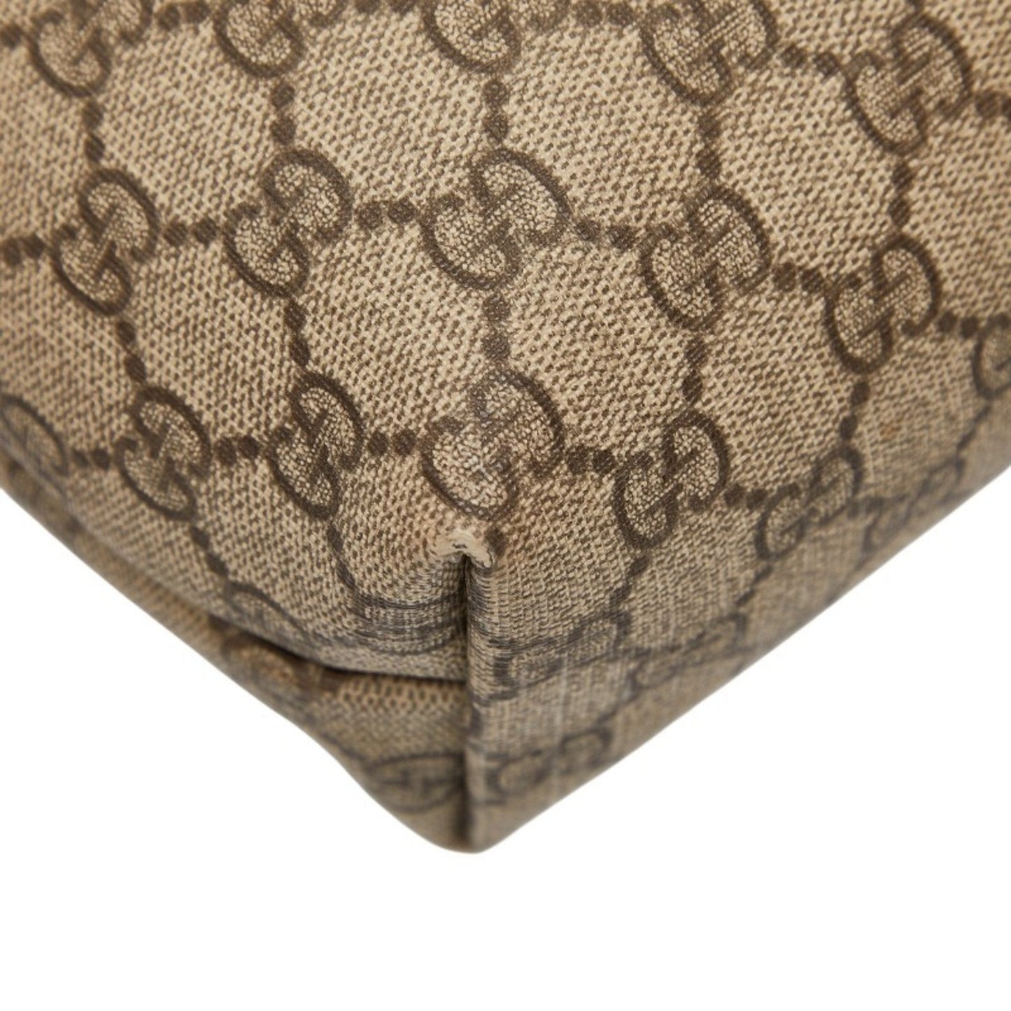 Gucci Beige Ivory Pvc Leather Handbag Tote Bag ( )