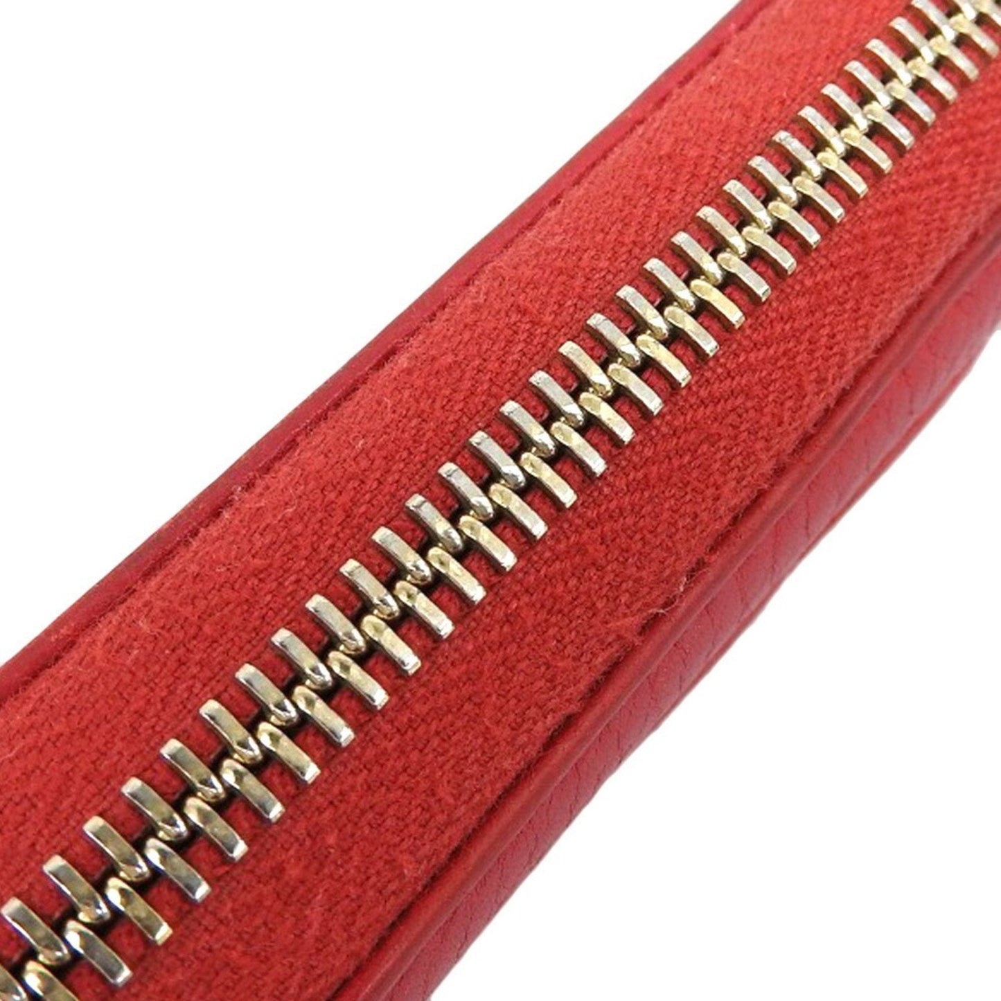 Gucci Red Color Leather Long Wallet (Bi-Fold) ( )