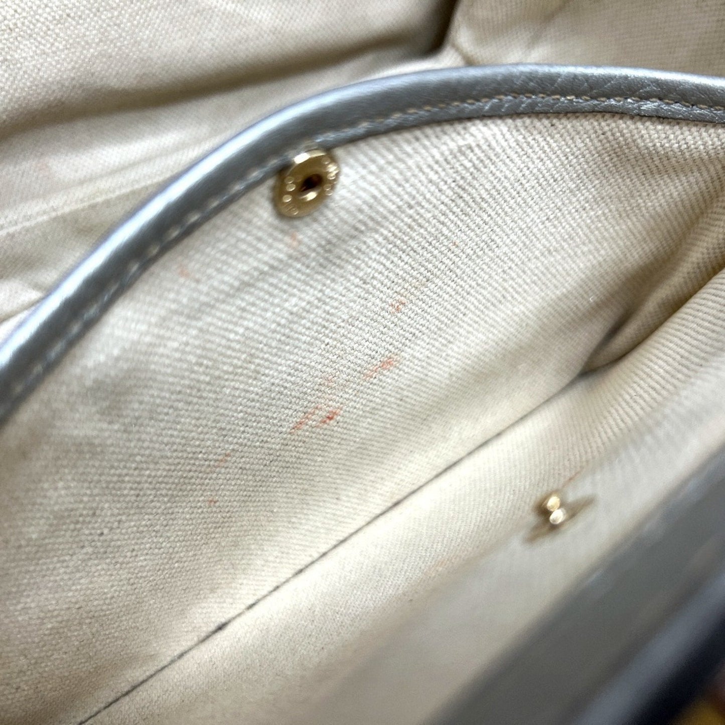 Gucci Silver Leather Handbag ( )