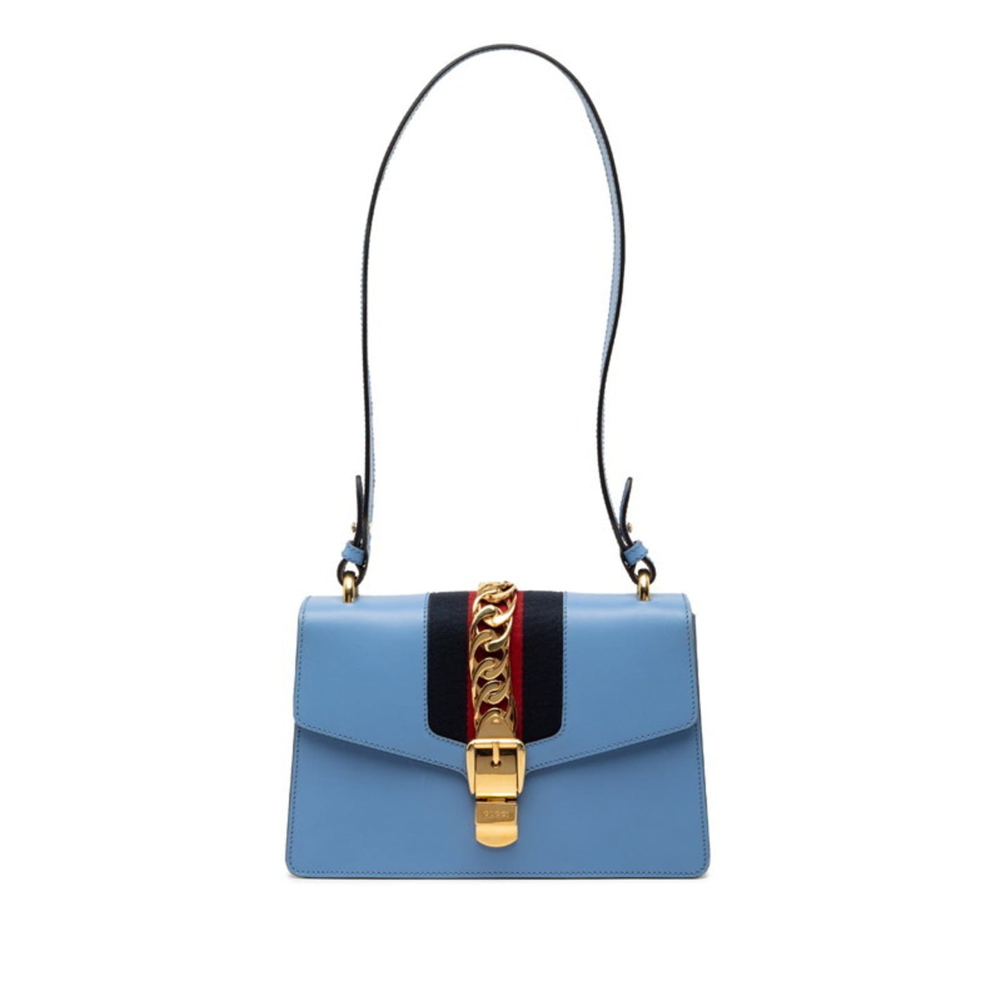 Gucci Blue Leather Shoulder Bag ( )