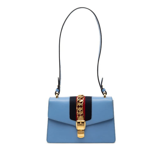 Gucci Blue Leather Shoulder Bag ( )