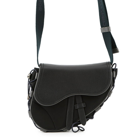 Christian Dior Black Fabric Leather Shoulder Bag ()