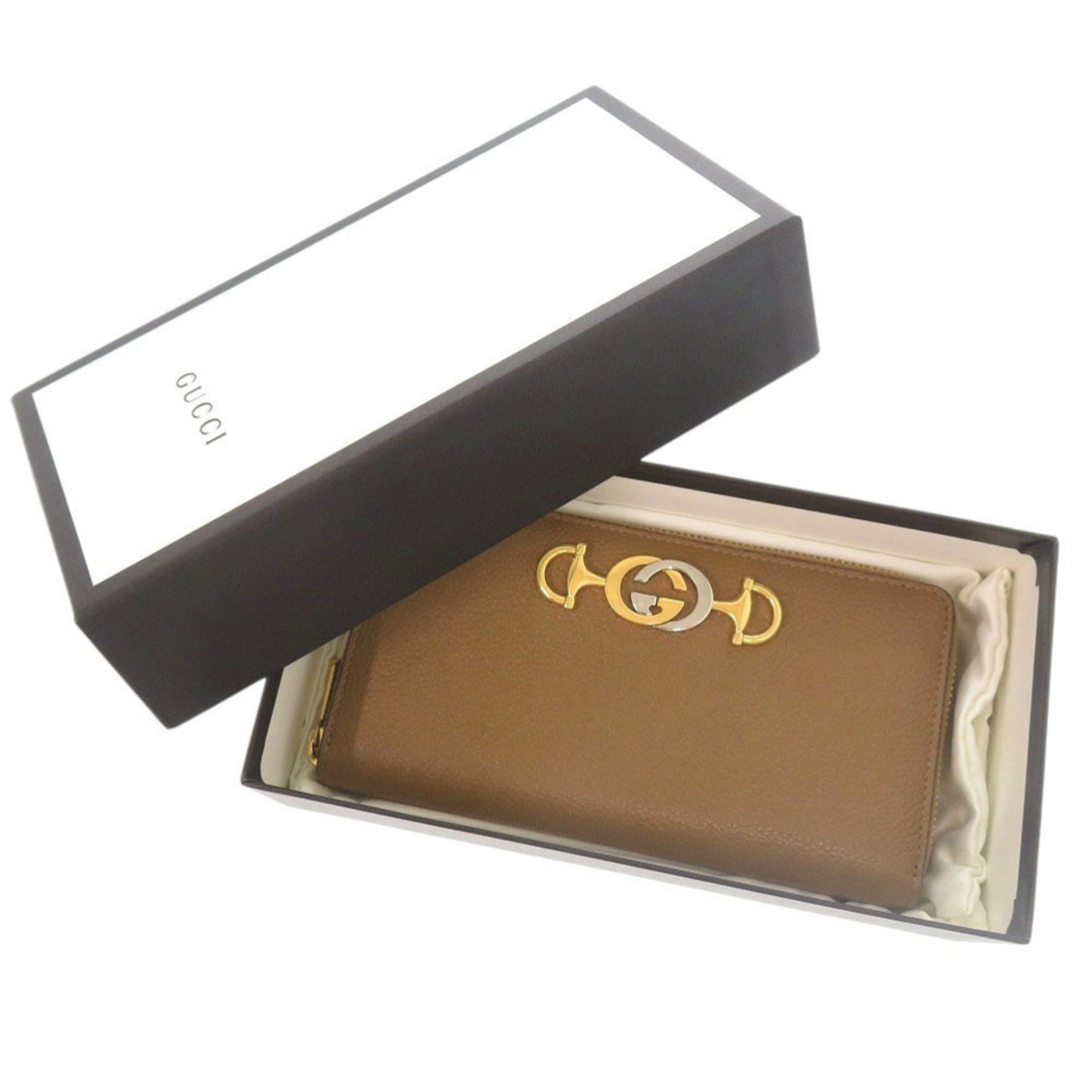 Gucci Brown Leather Long Wallet (Bi-Fold) ( )
