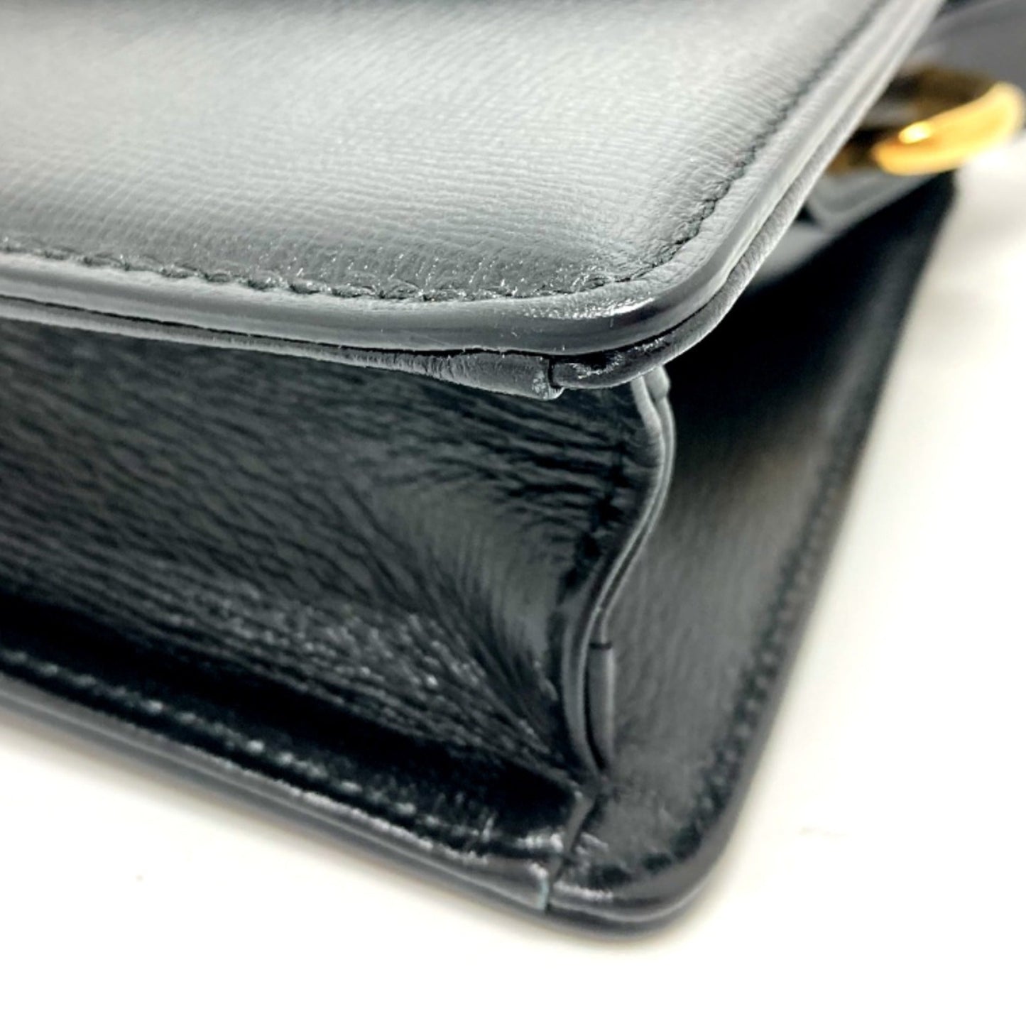 Gucci Black Leather Shoulder Bag ( )