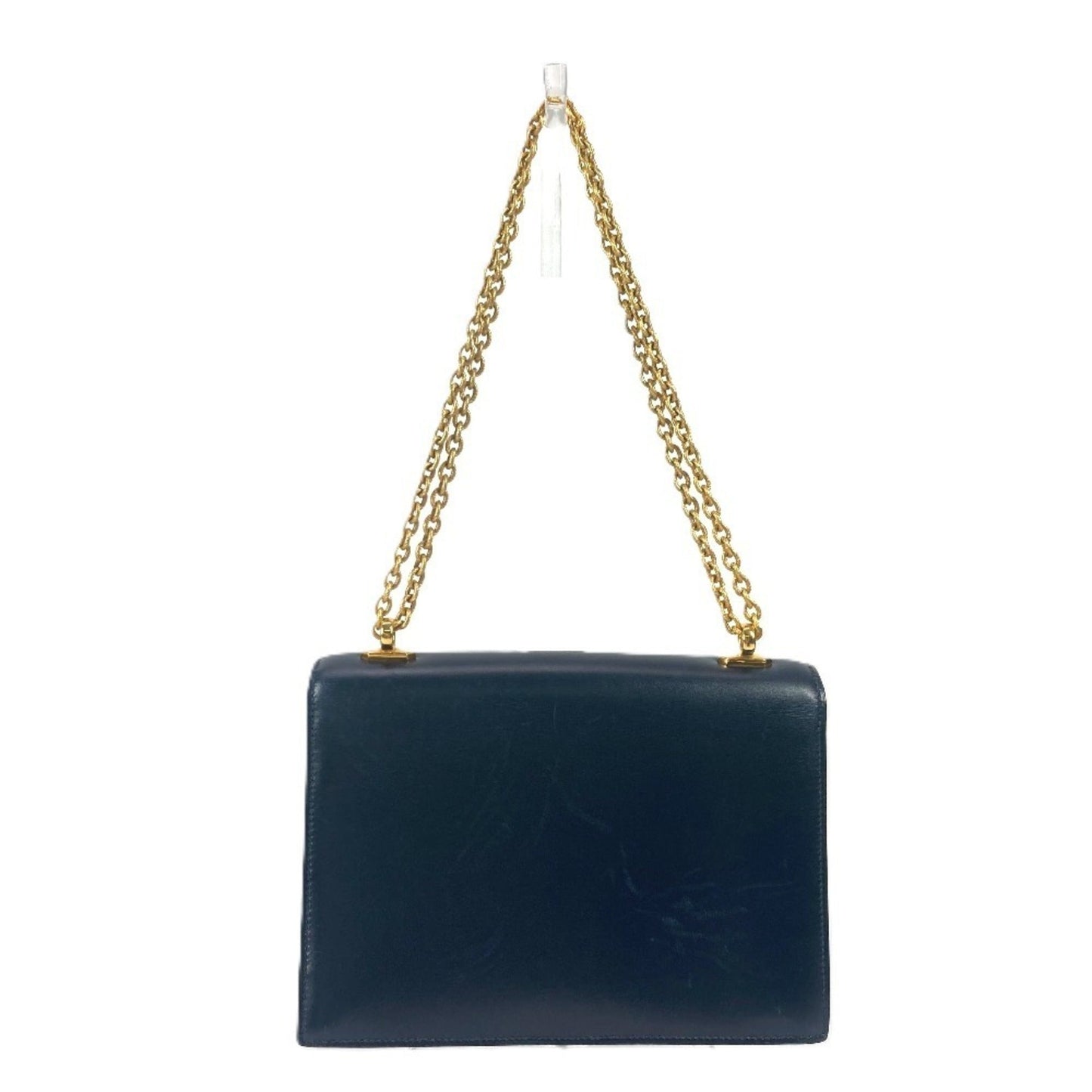 Hermes Navy Box Calf Leather Shoulder Bag ( )