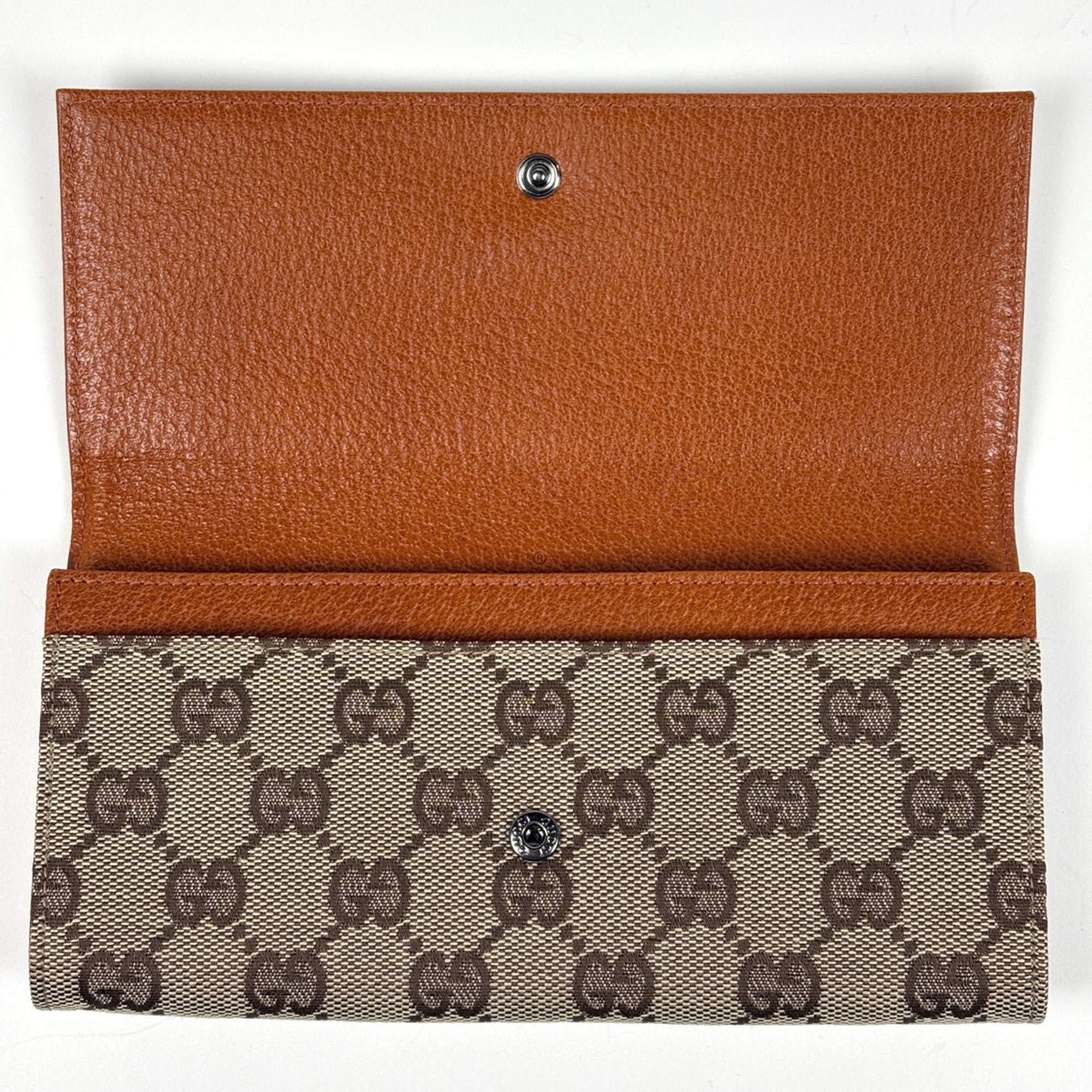 Gucci Brown Gg Canvas Long Wallet (Bi-Fold) ( )