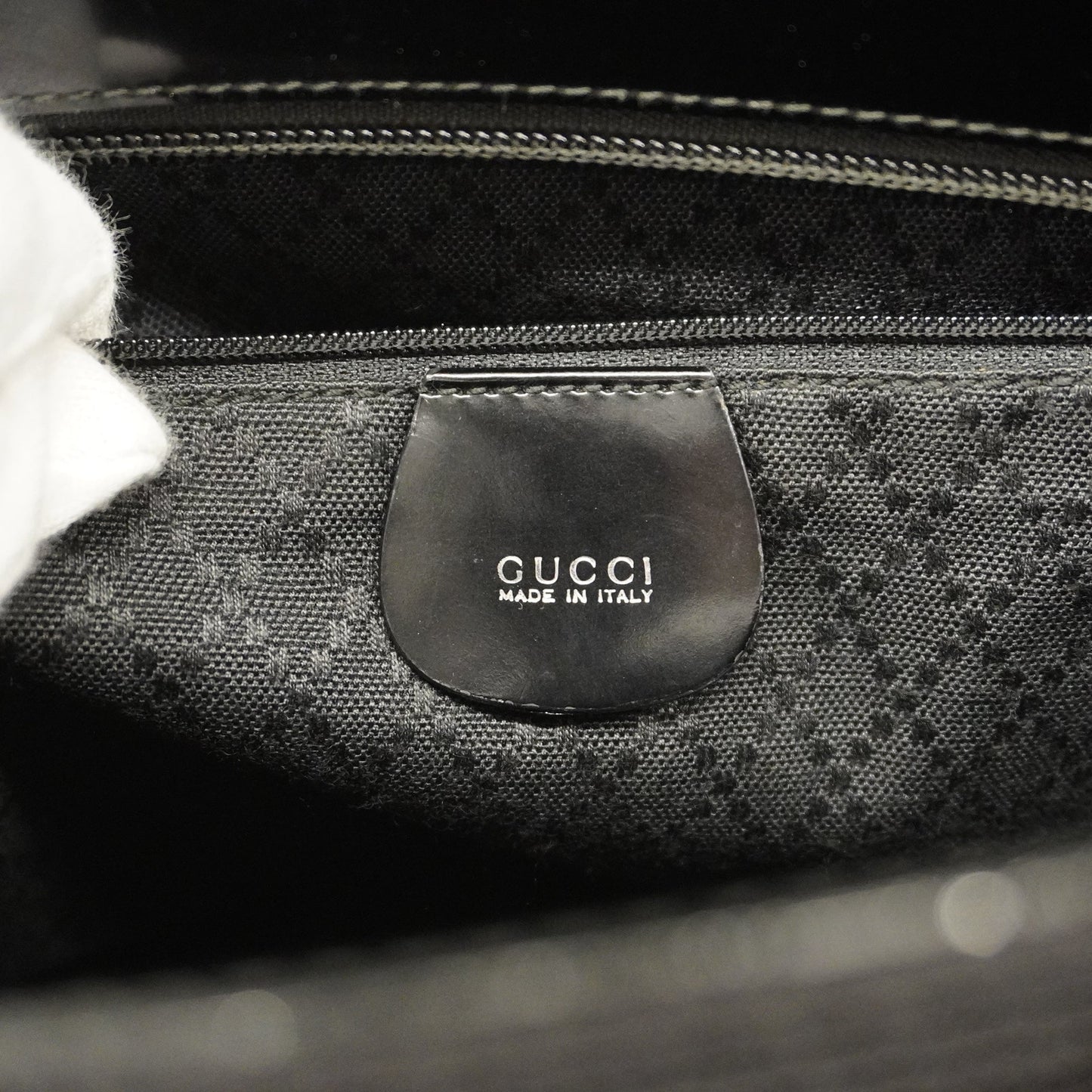 GUCCI Auth  Bamboo Tote Bag 000 1998 0540 Women's Canvas Black