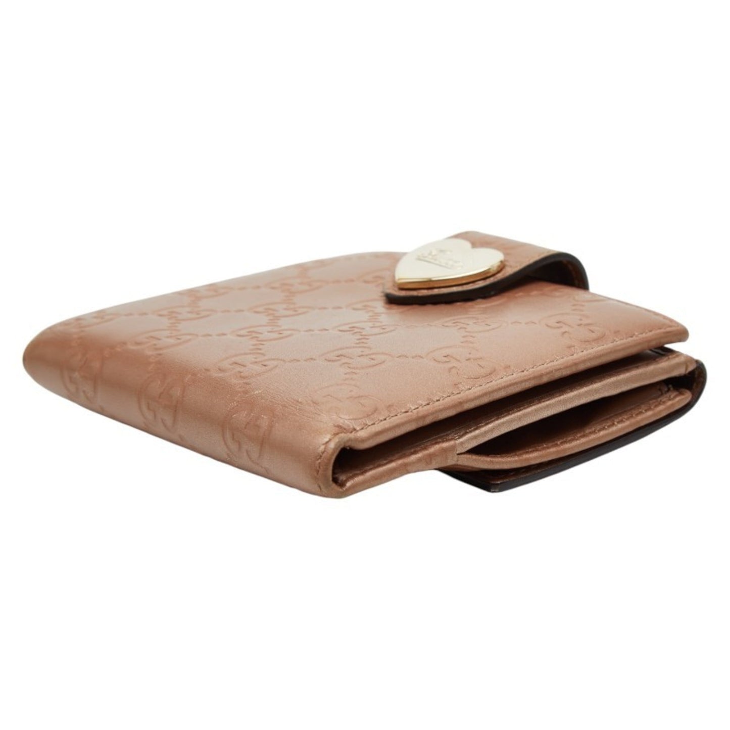 Gucci Beige Brown Canvas Leather Wallet (Bi-Fold) ( )