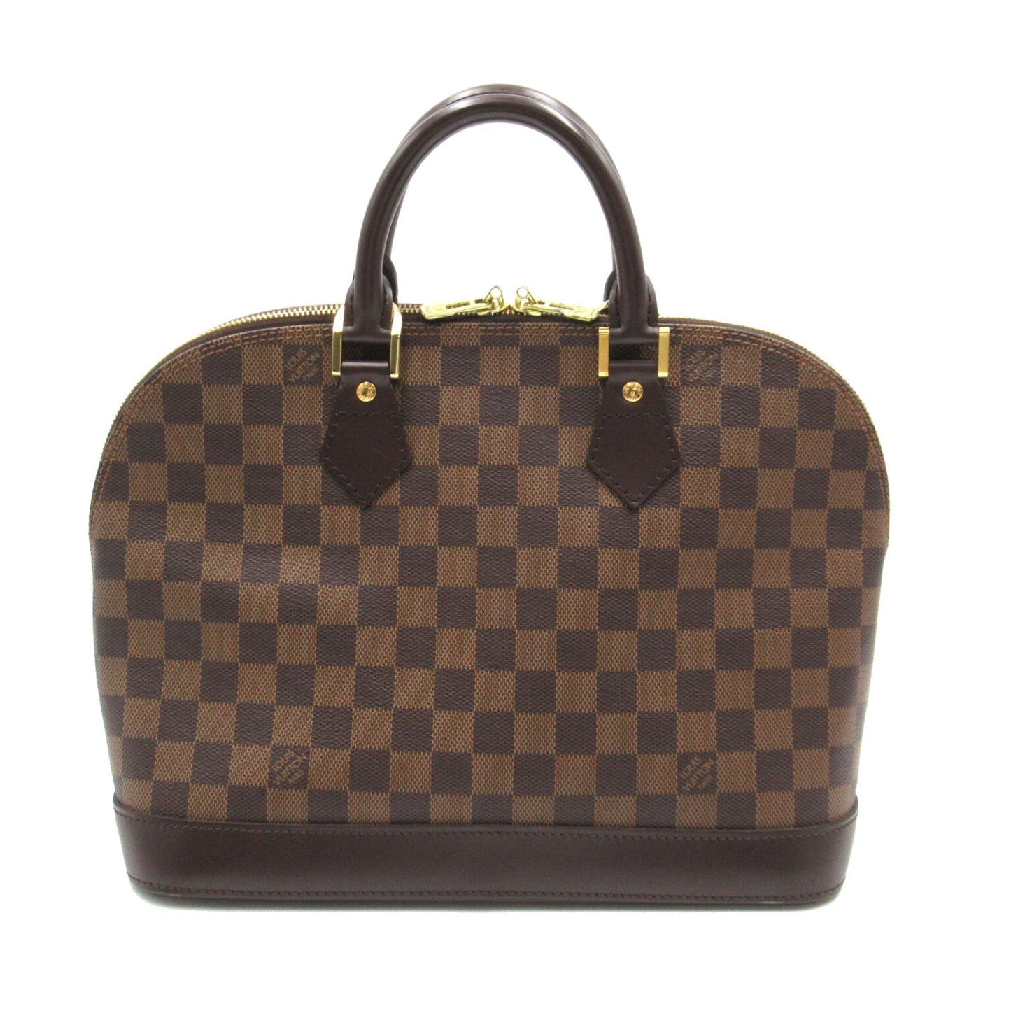 LOUIS VUITTON Alma Brown Ebene Damier PVC coated canvas Handbag