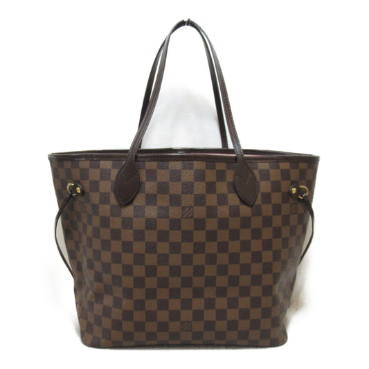LOUIS VUITTON Neverfull MM Tote Bag Brown Rose Valerie Damier PVC coated canvas
