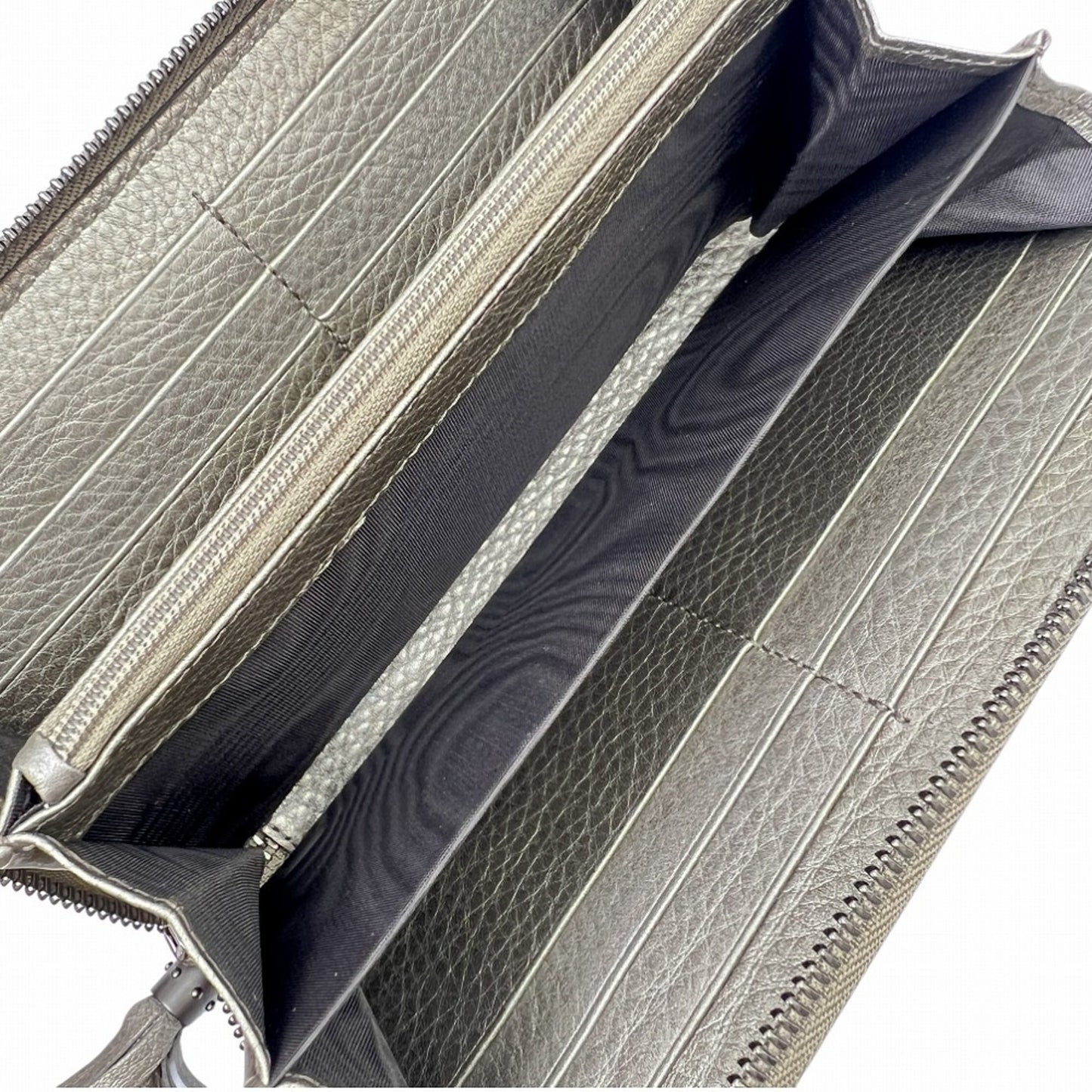 Gucci Metallic Gold Leather Long Wallet (Bi-Fold) ( )