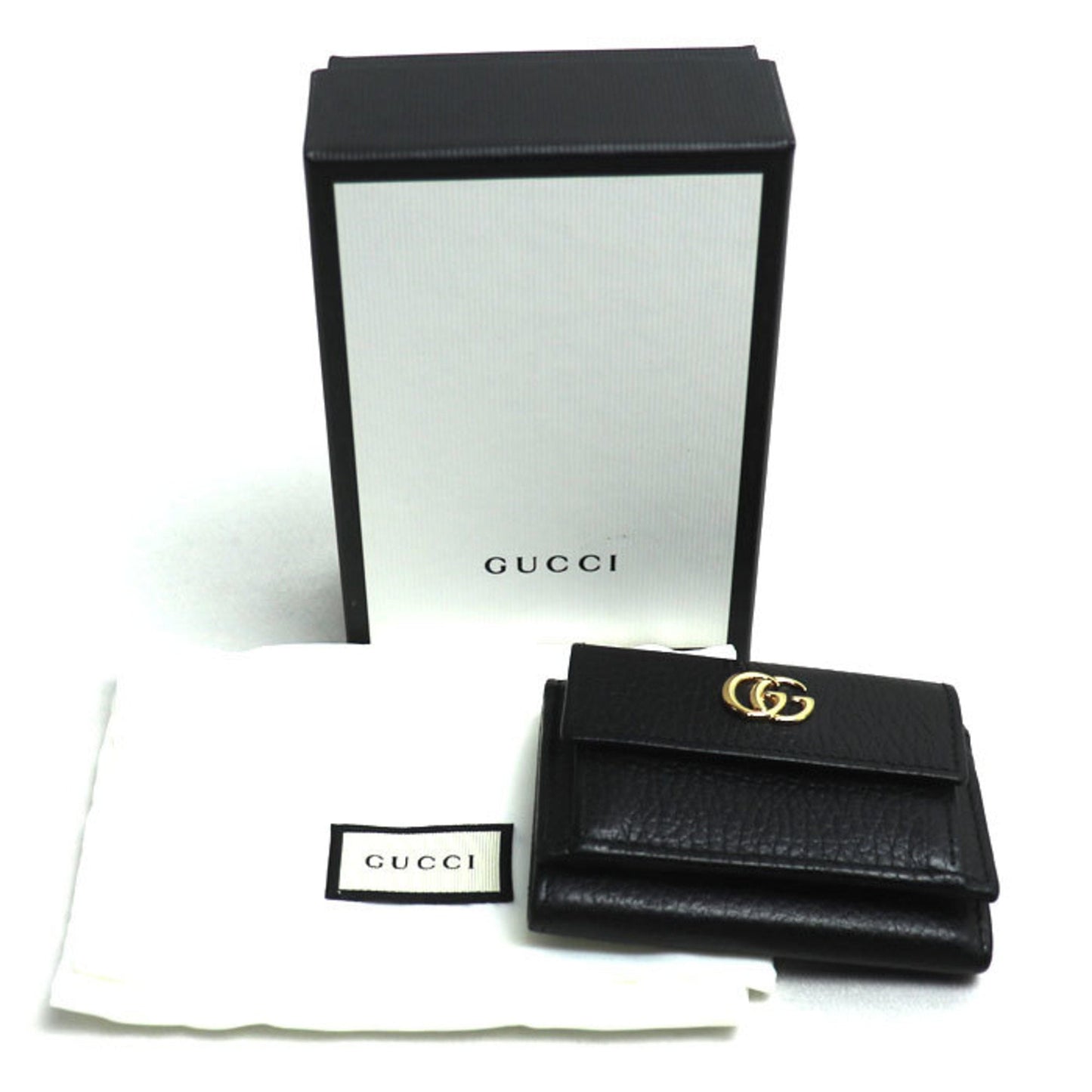Gucci Black Leather Wallet (Tri-Fold) ( )