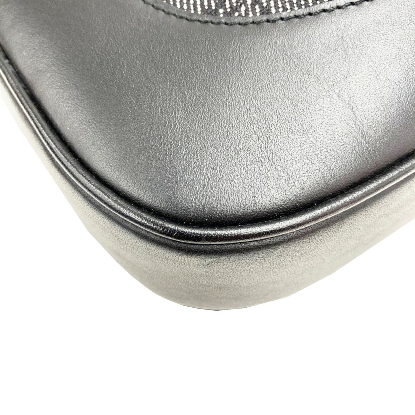 Gucci Black Canvas Leather Handbag ( )