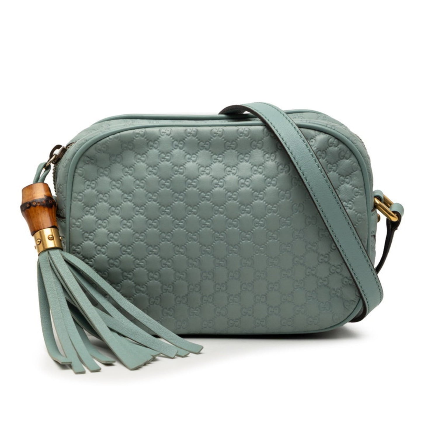 Gucci Blue Leather Shoulder Bag ( )