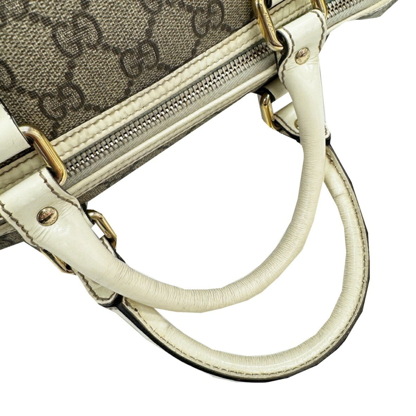 Gucci Gray Gg Supreme Boston Bag Handbag ( )