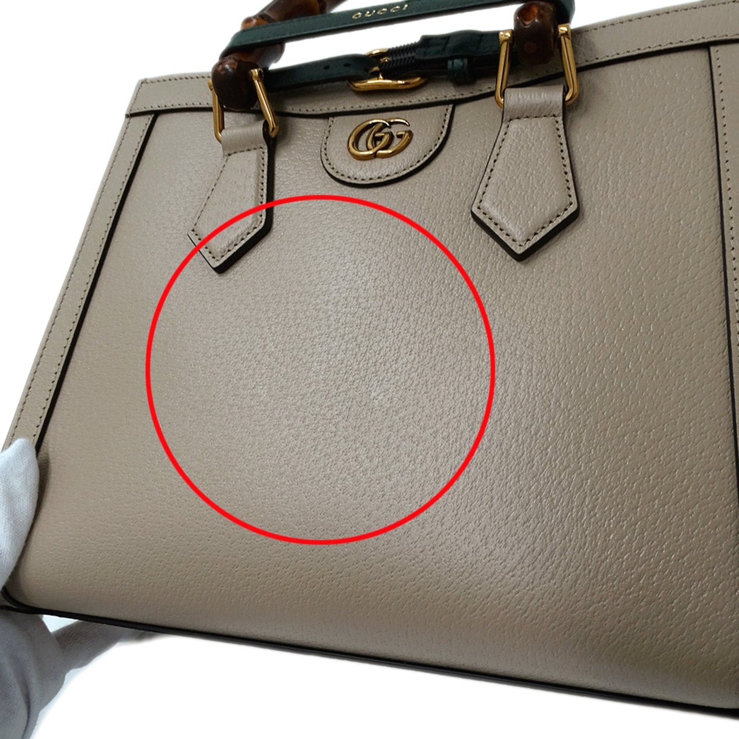 Gucci Beige Leather Handbag Shoulder Bag ( )