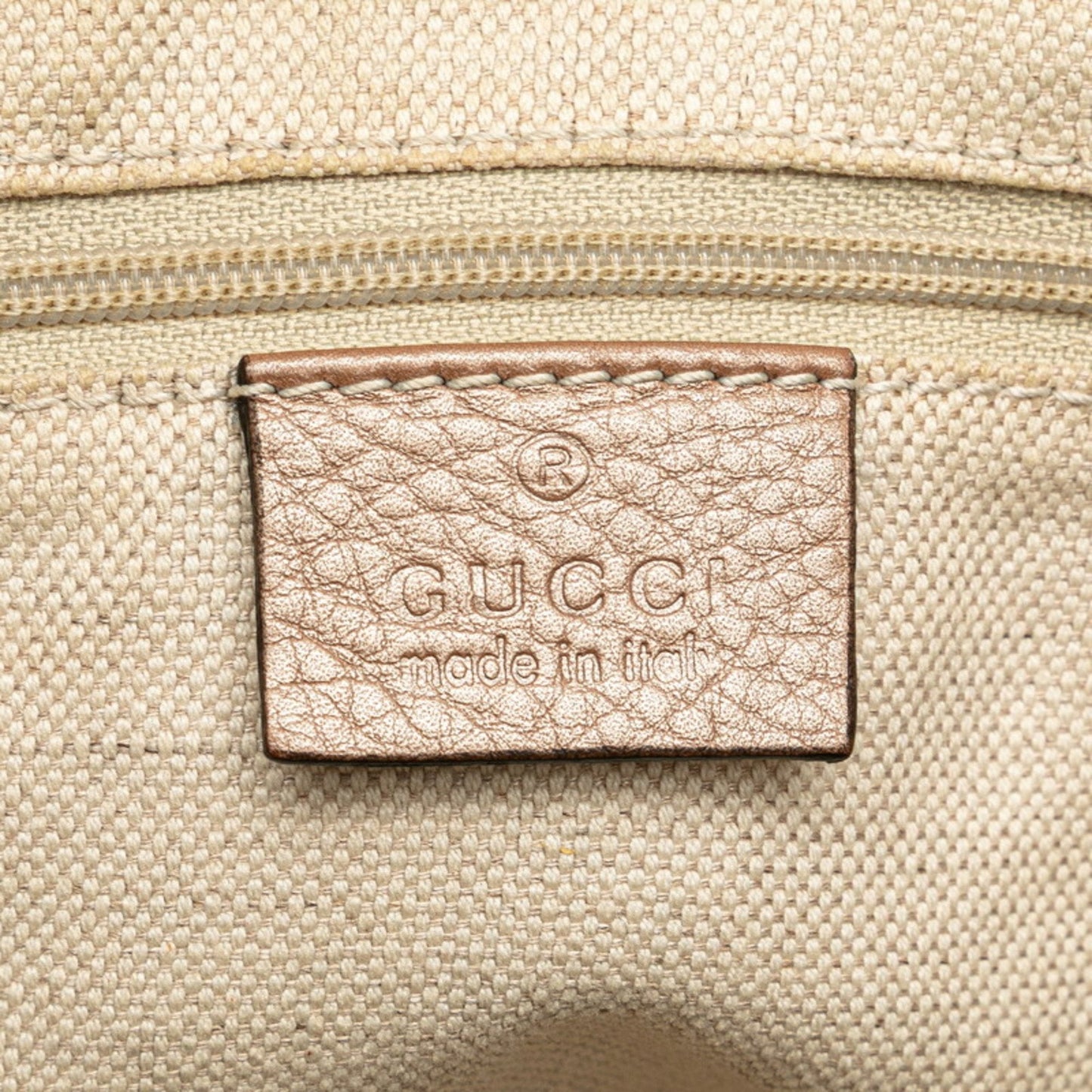 Gucci Sukey Beige Pink Beige Leather Handbag Shoulder Bag ( )